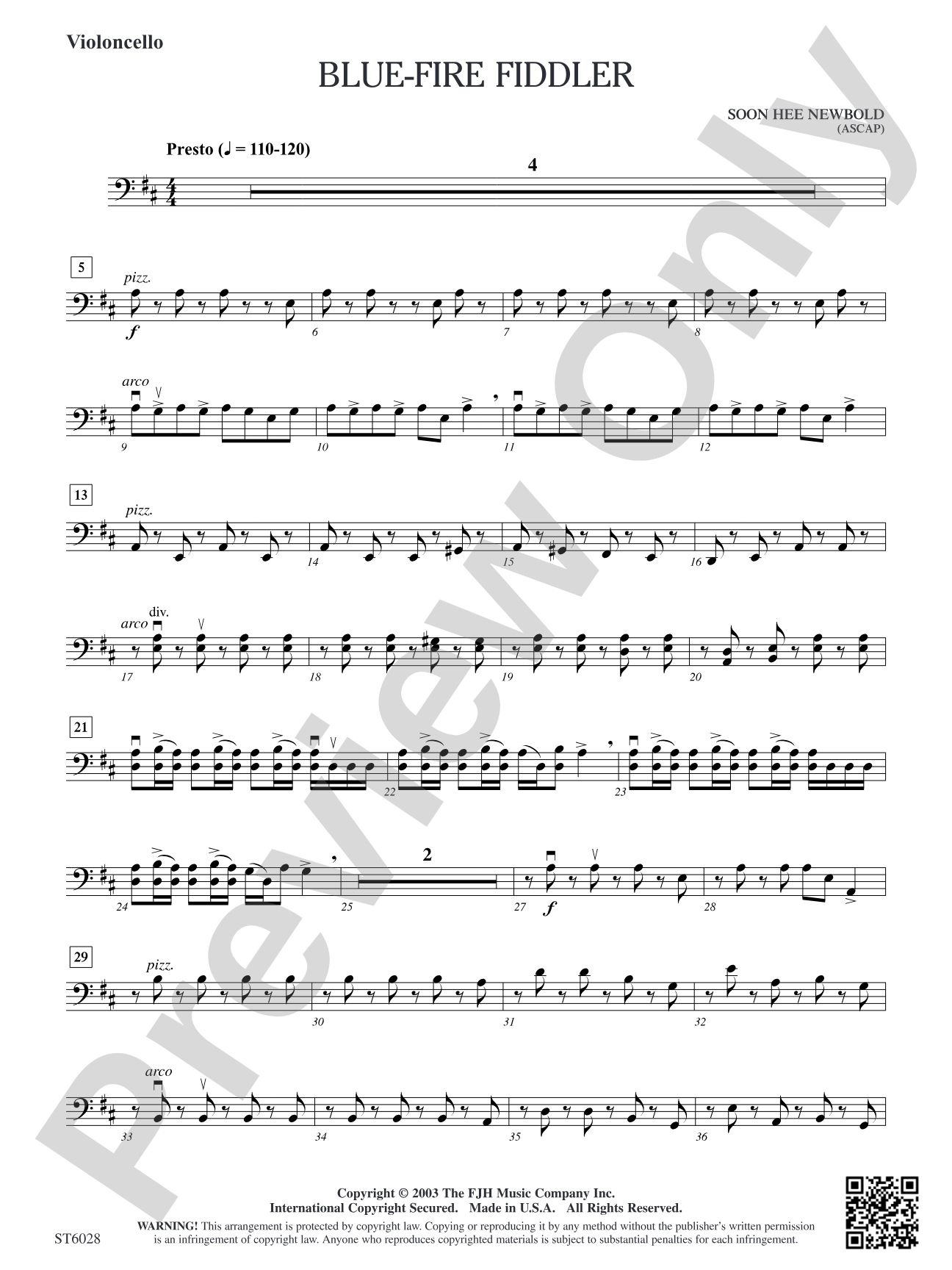 Blue-Fire Fiddler: Violoncello