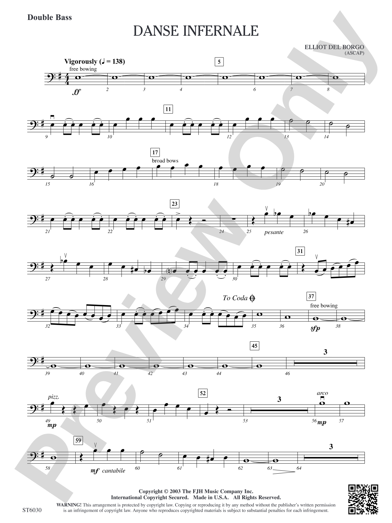 Danse Infernale: Double Bass