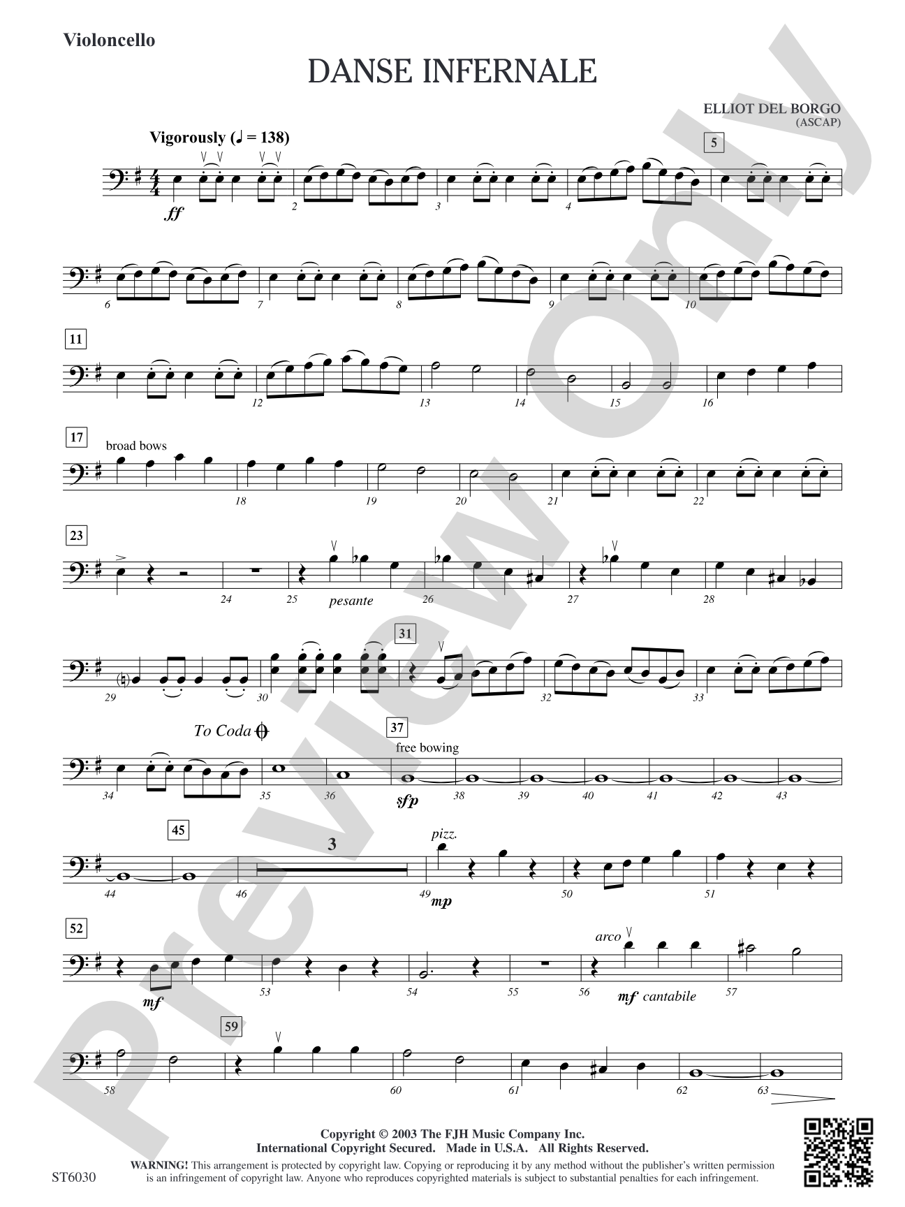 Danse Infernale: Violoncello