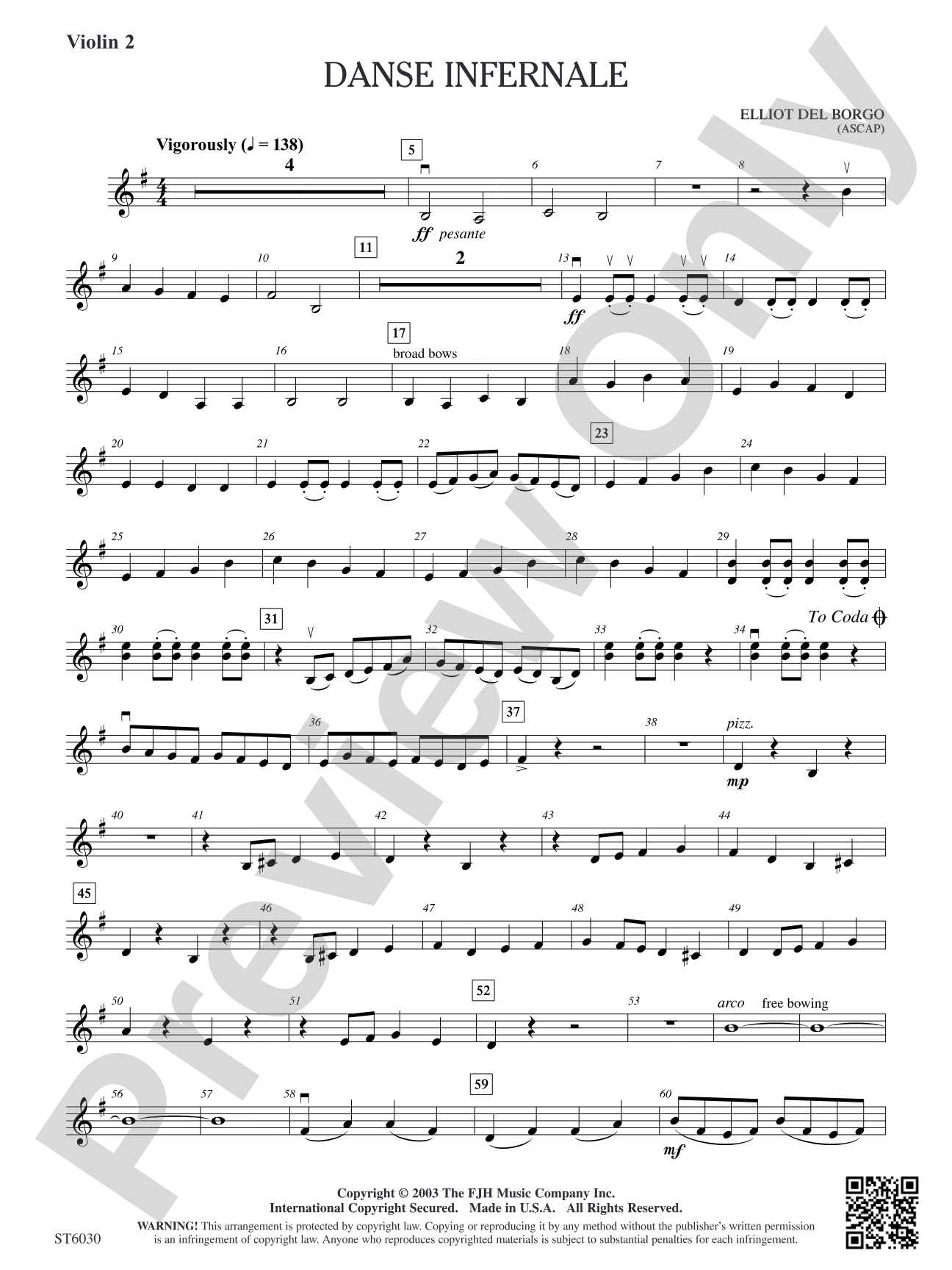 Danse Infernale: Violin 2
