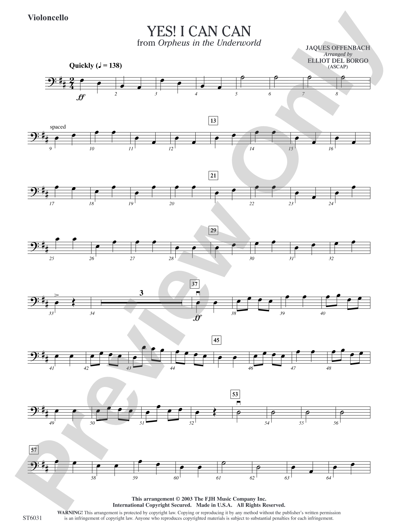 Yes! I Can Can: Violoncello