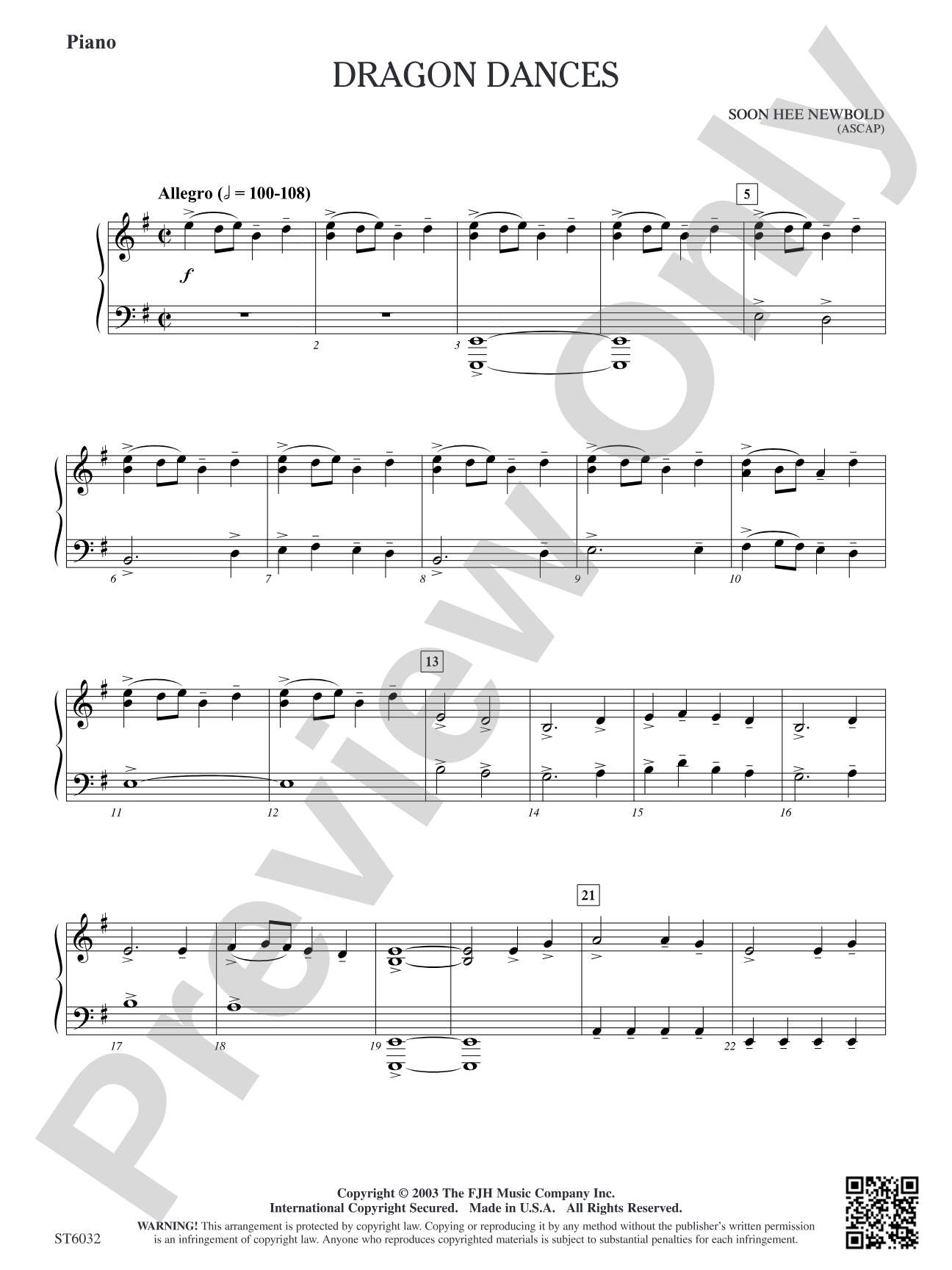 Dragon Dances: Piano