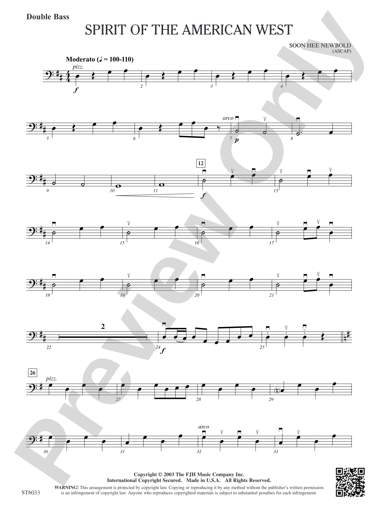 Spirit of the American West: Double Bass