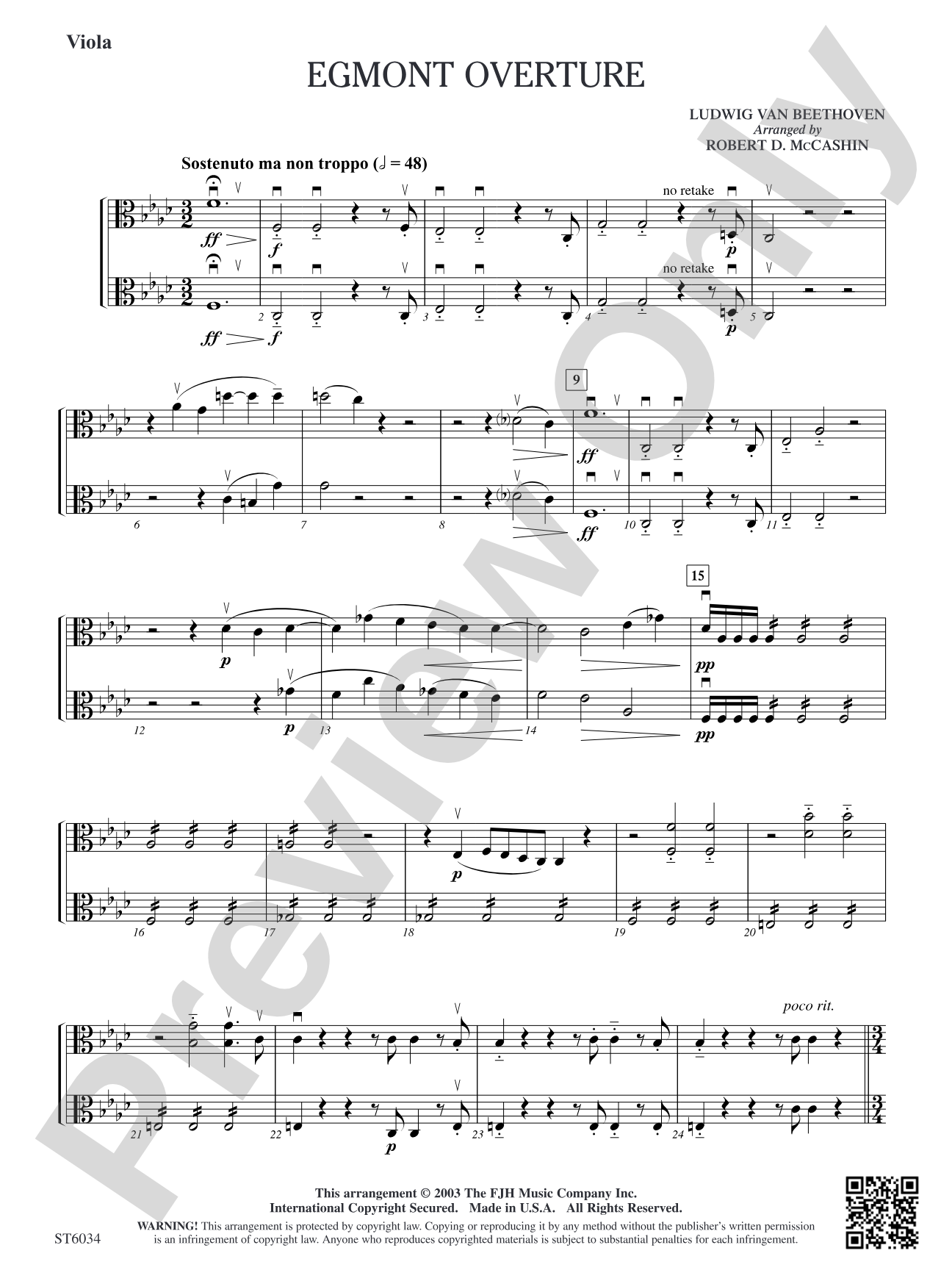 Egmont Overture: Viola