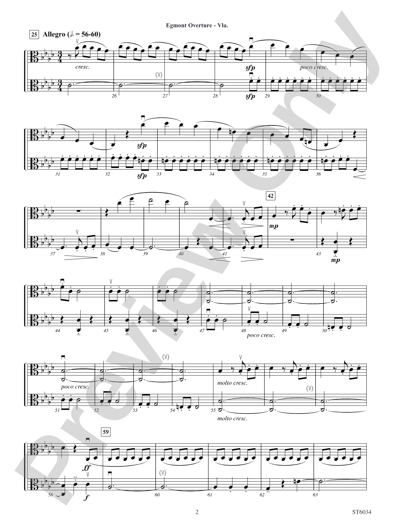Egmont Overture: Viola