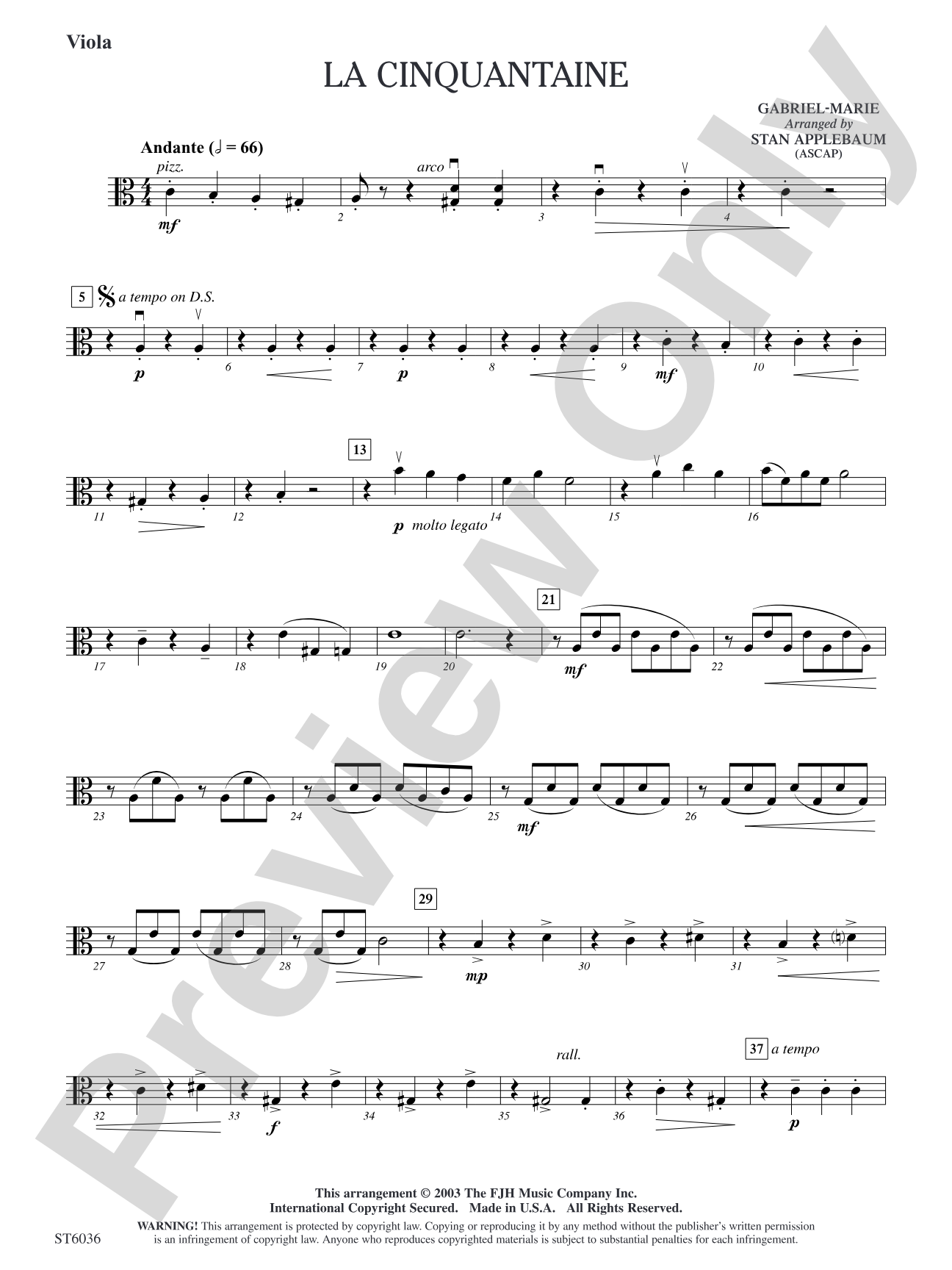 La Cinquantaine: Viola
