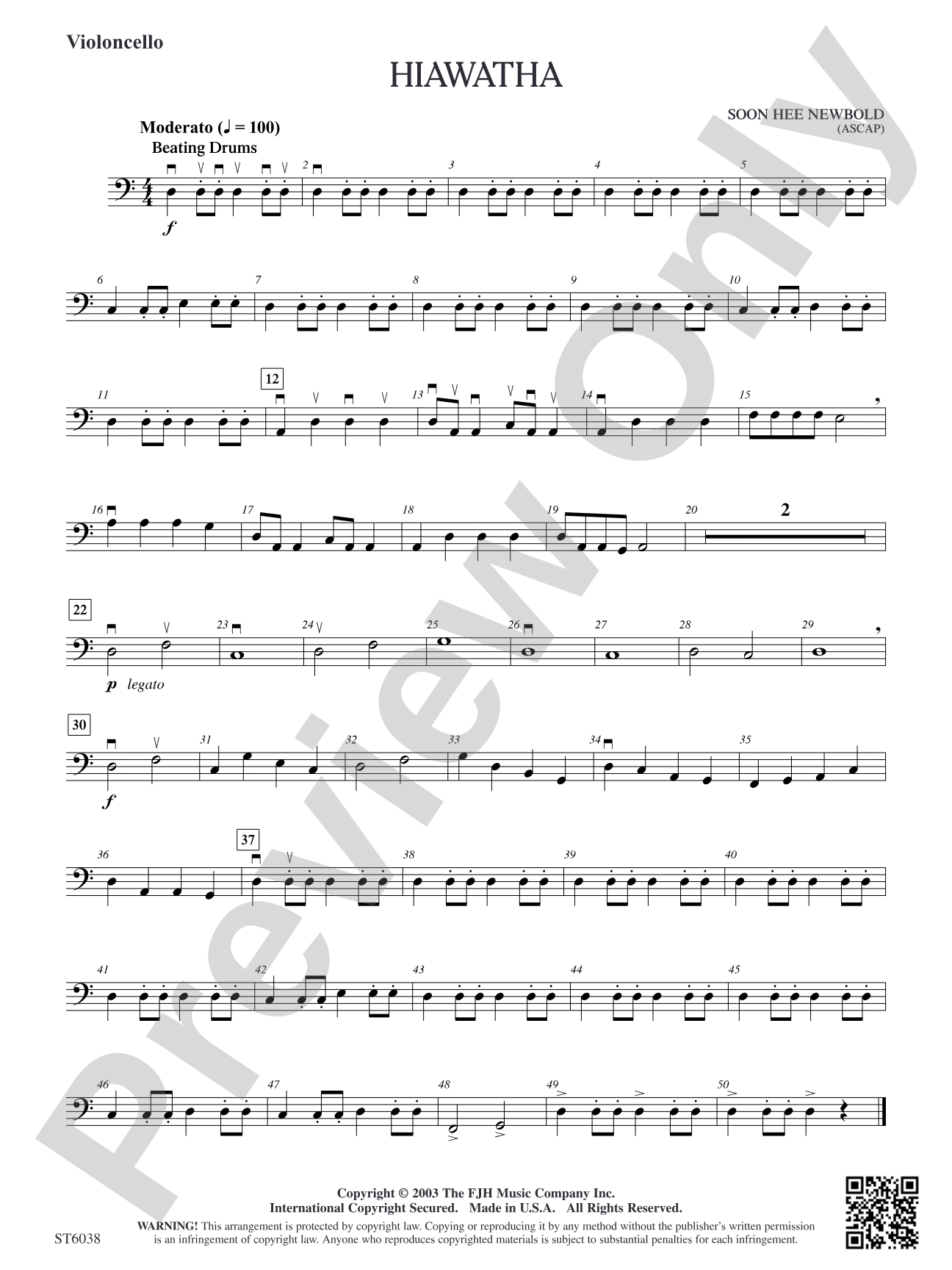 Hiawatha: Violoncello