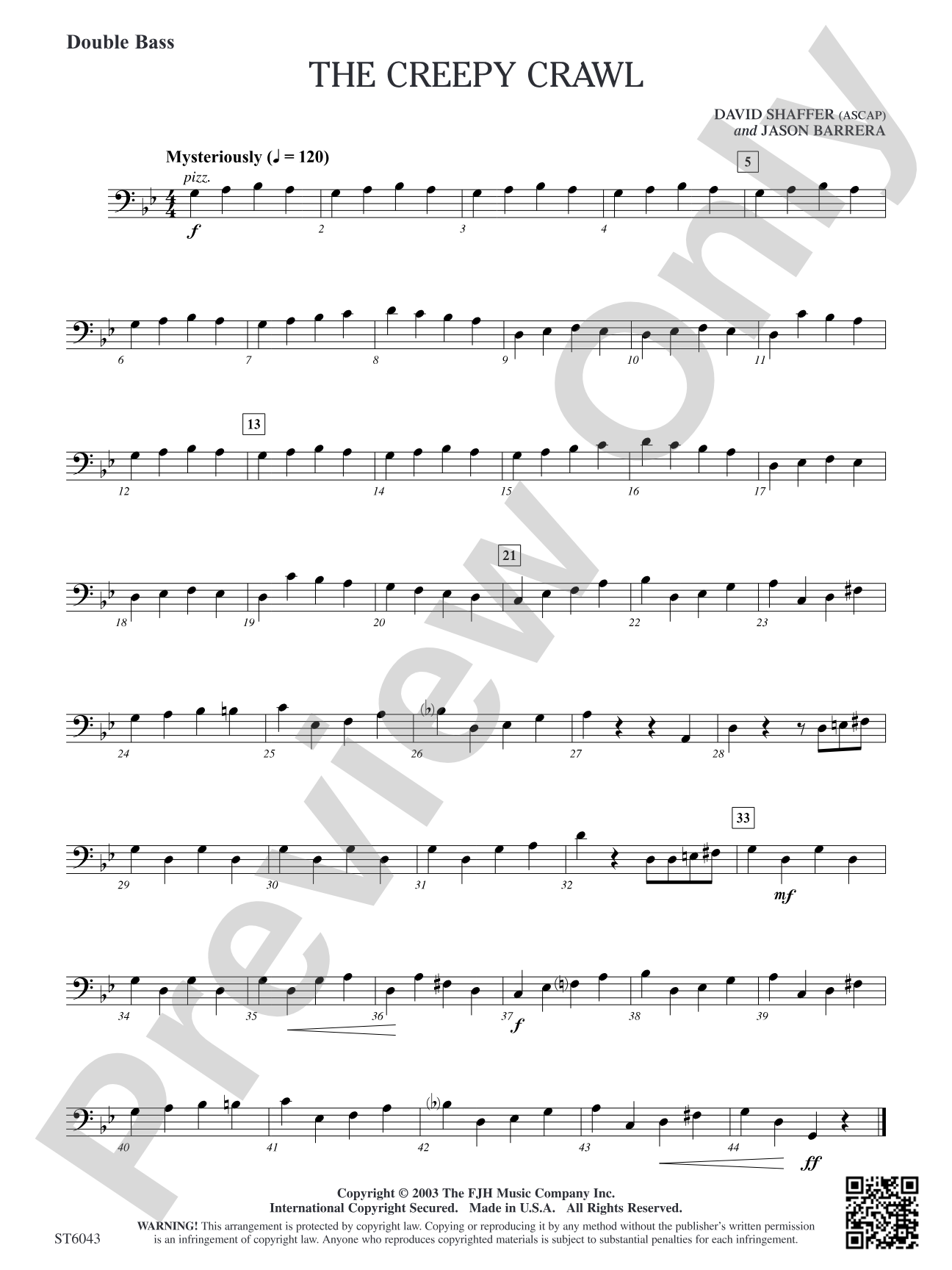 The Creepy Crawl: Double Bass