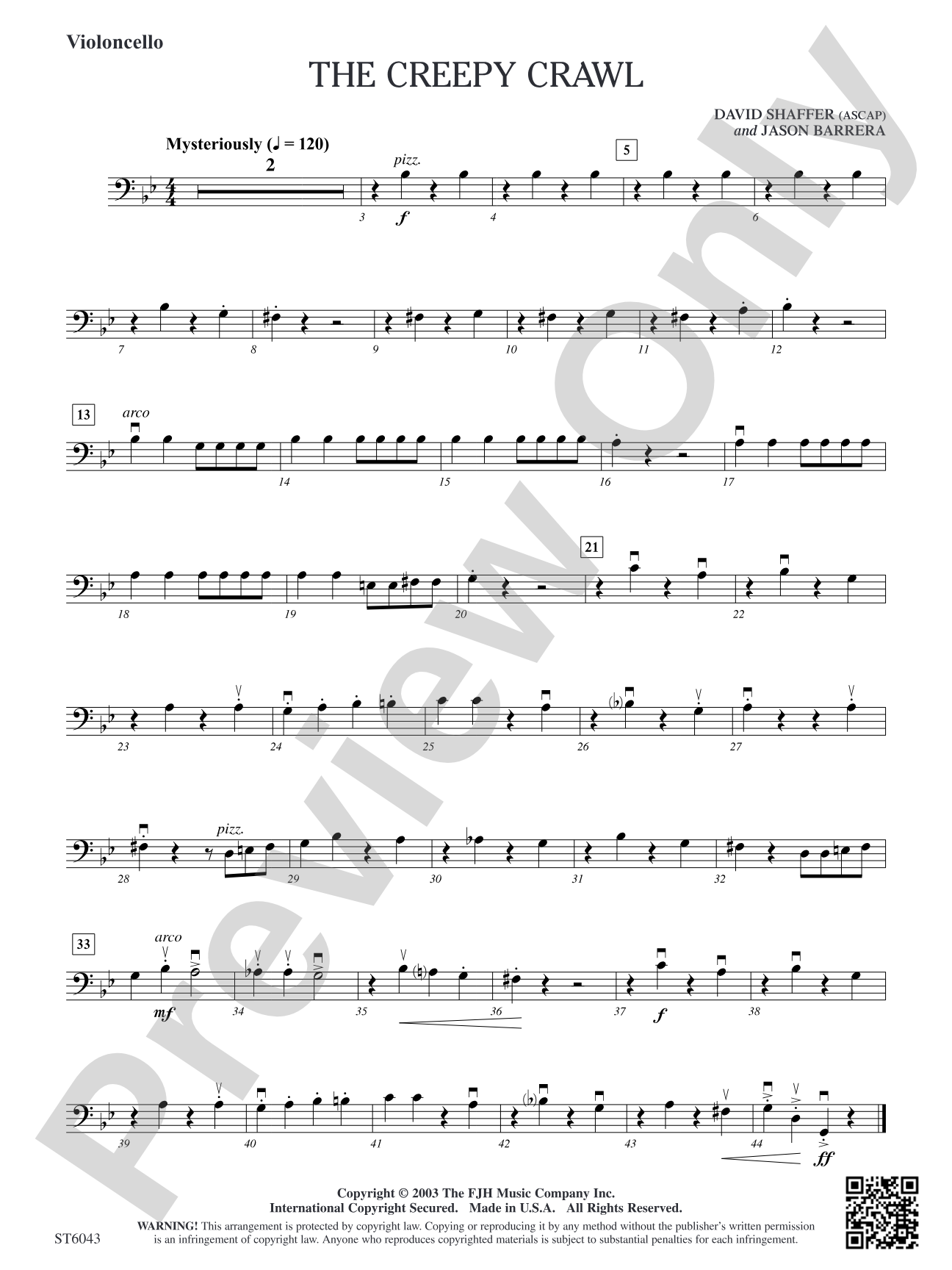 The Creepy Crawl: Violoncello