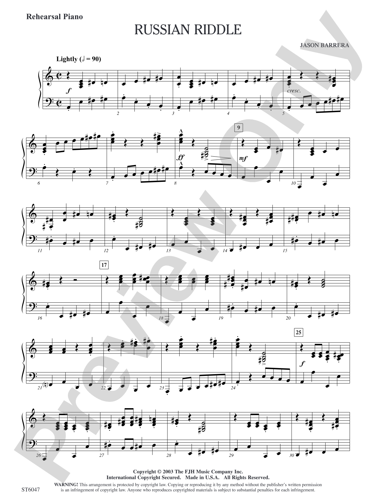 Russian Riddle: Rehearsal Piano