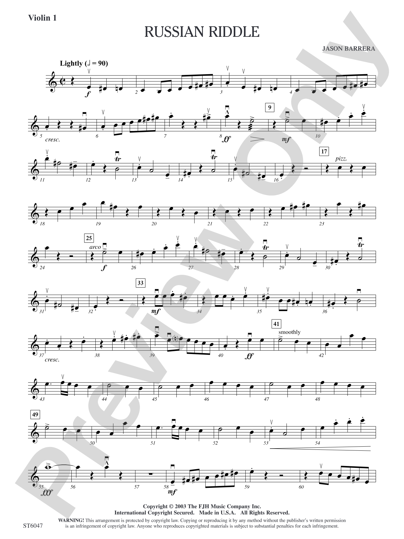 Russian Riddle: Violin 1