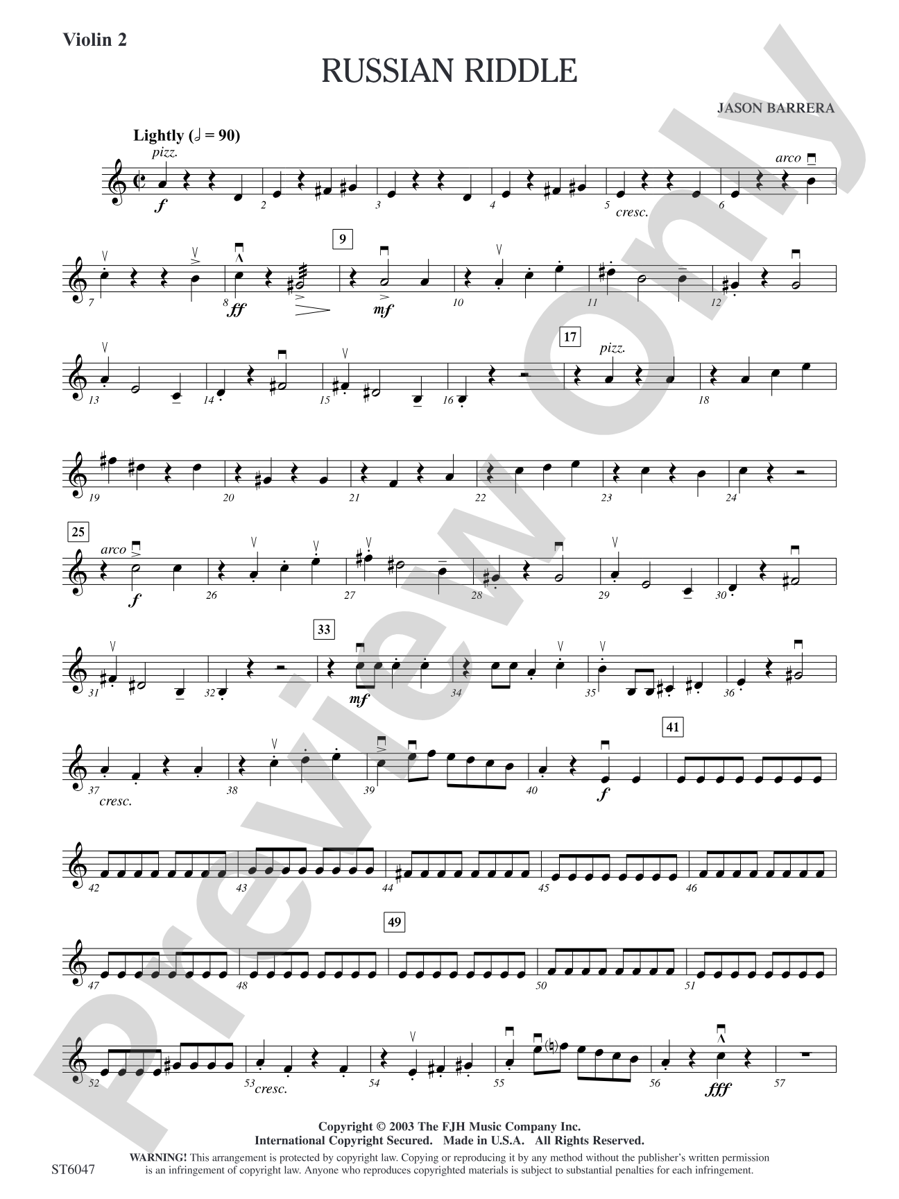 Russian Riddle: Violin 2