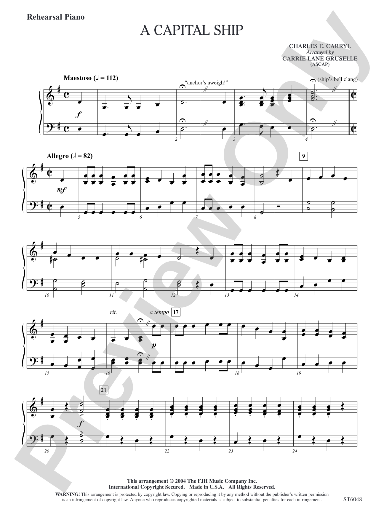 A Capital Ship: Rehearsal Piano