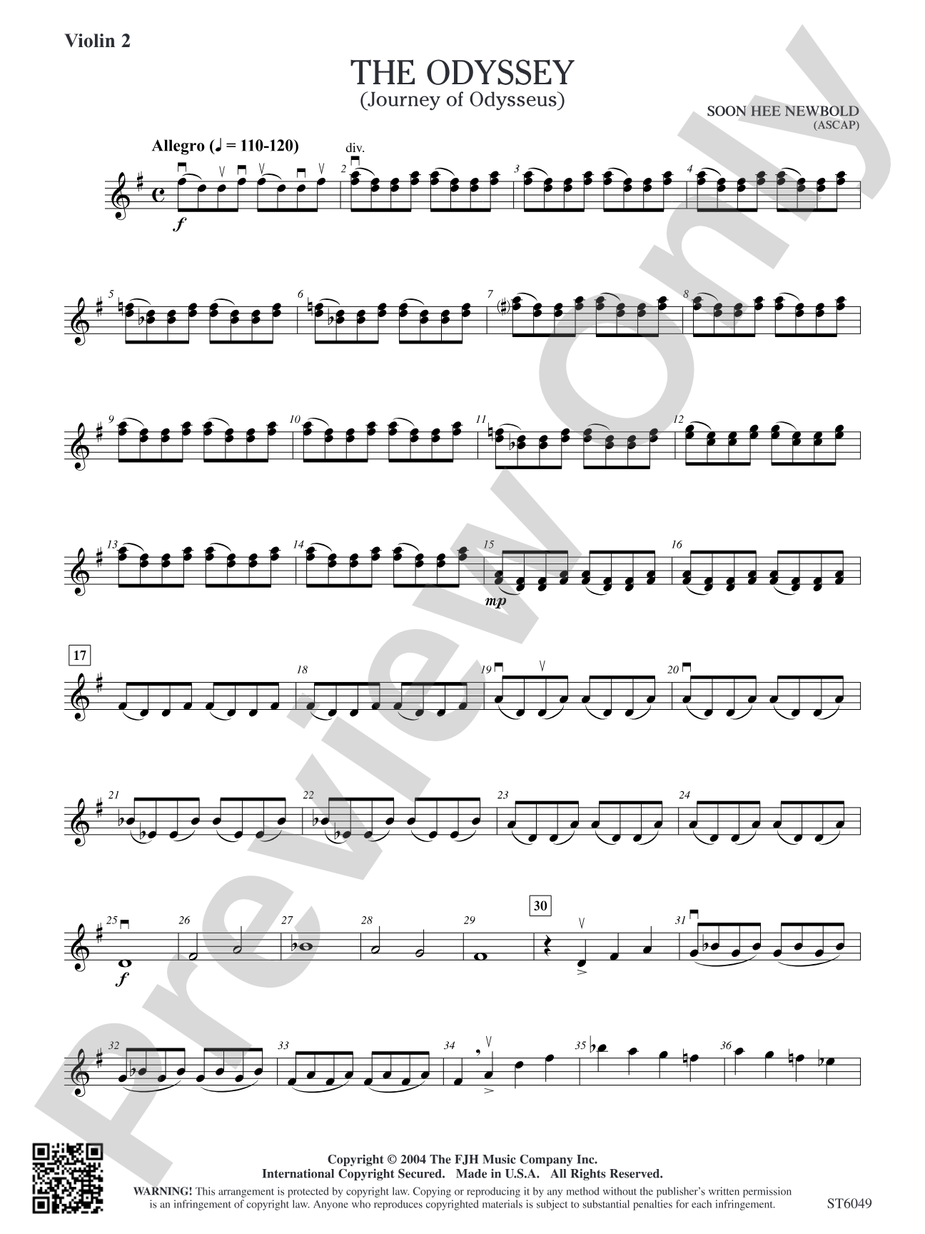 The Odyssey: Violin 2