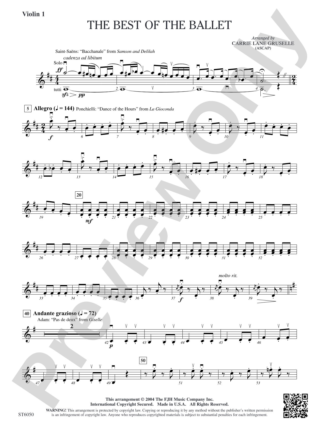 The Best of the Ballet: Violin 1