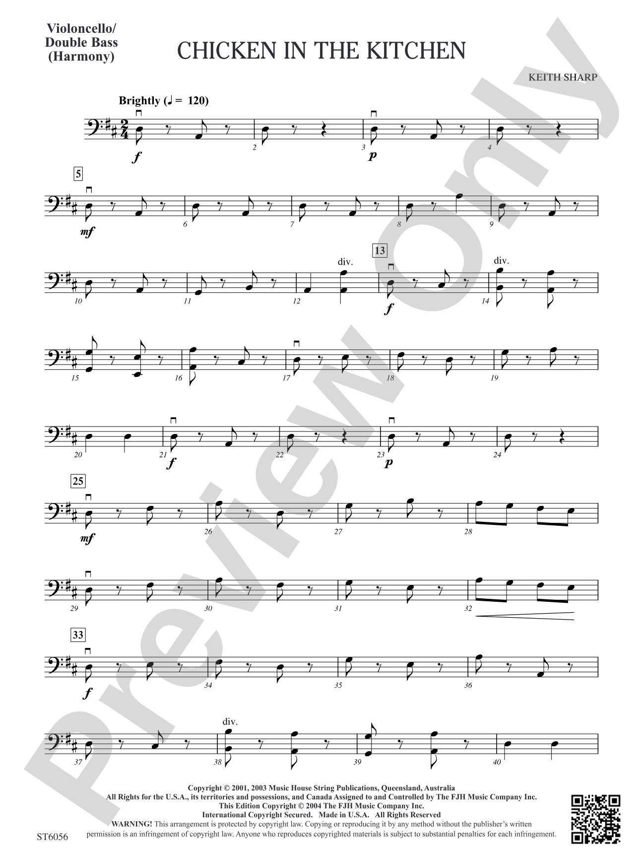 Chicken in the Kitchen: Violoncello/Double Bass (Harmony)