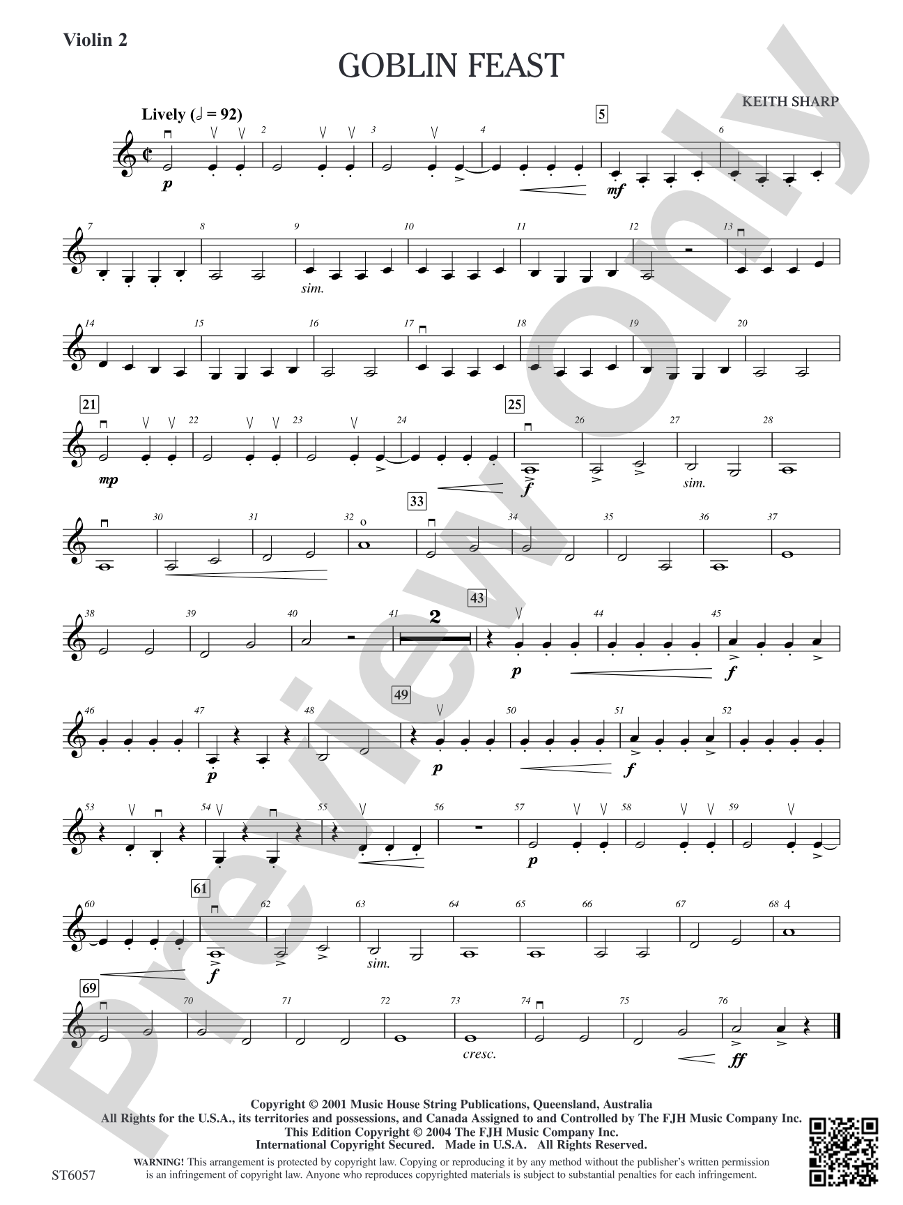Goblin Feast: Violin 2