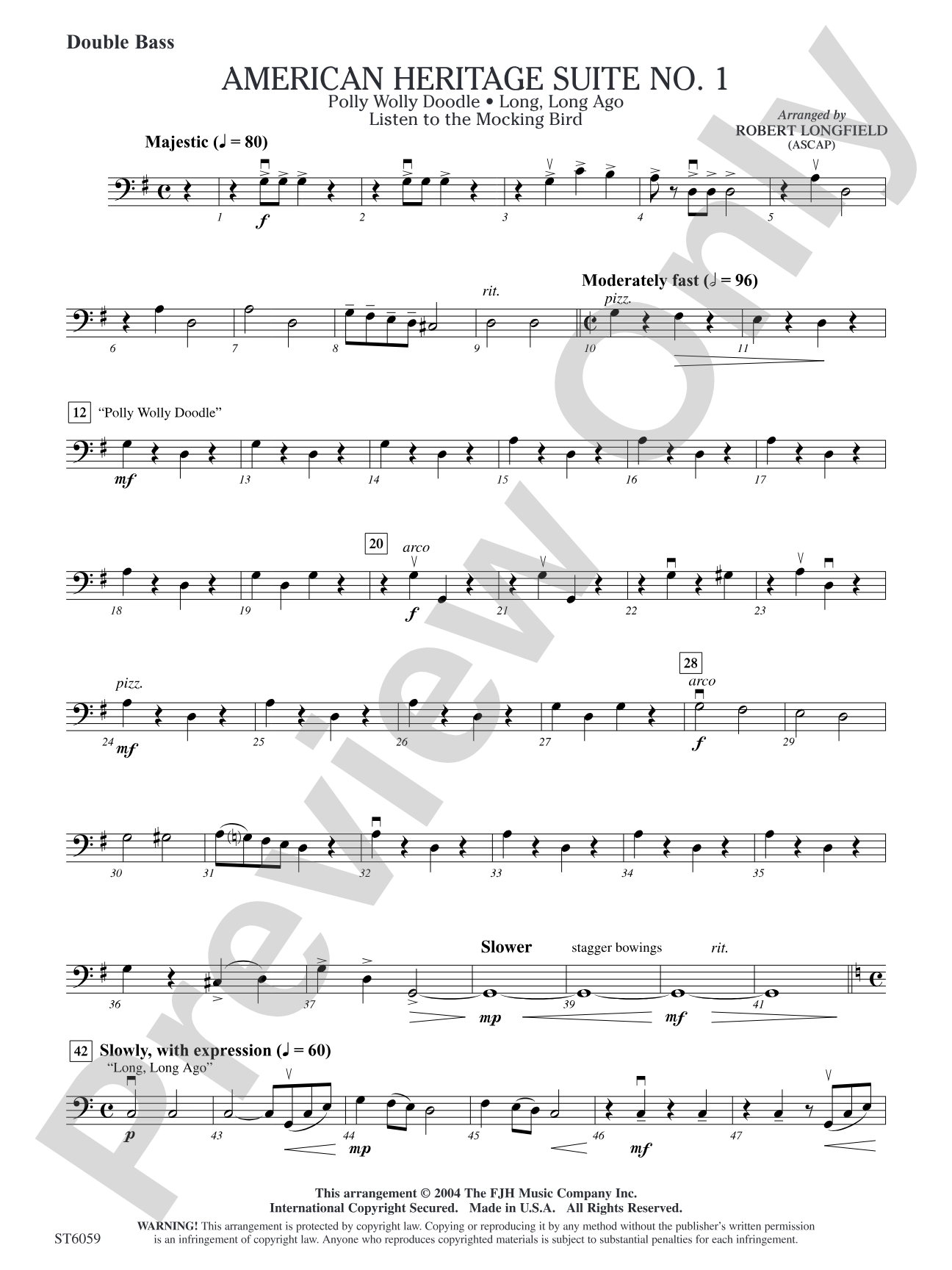 American Heritage Suite No. 1: Double Bass