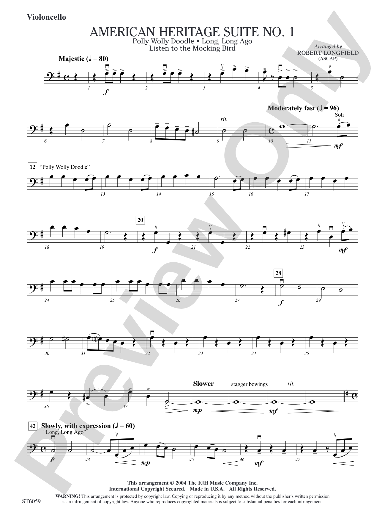 American Heritage Suite No. 1: Violoncello