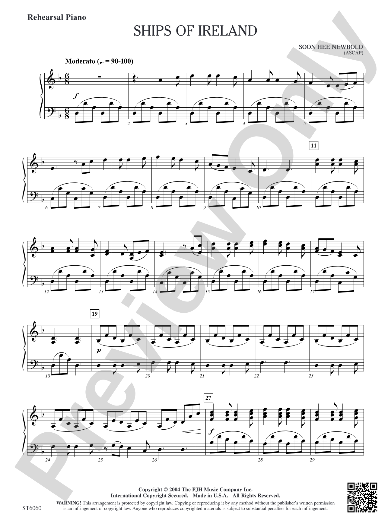 Ships of Ireland: Rehearsal Piano