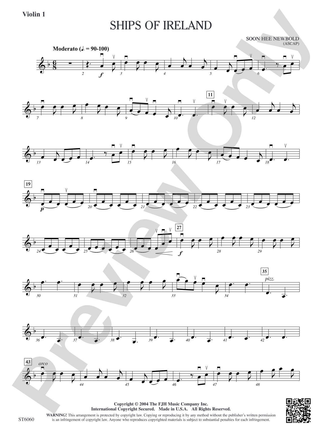 Ships of Ireland: Violin 1