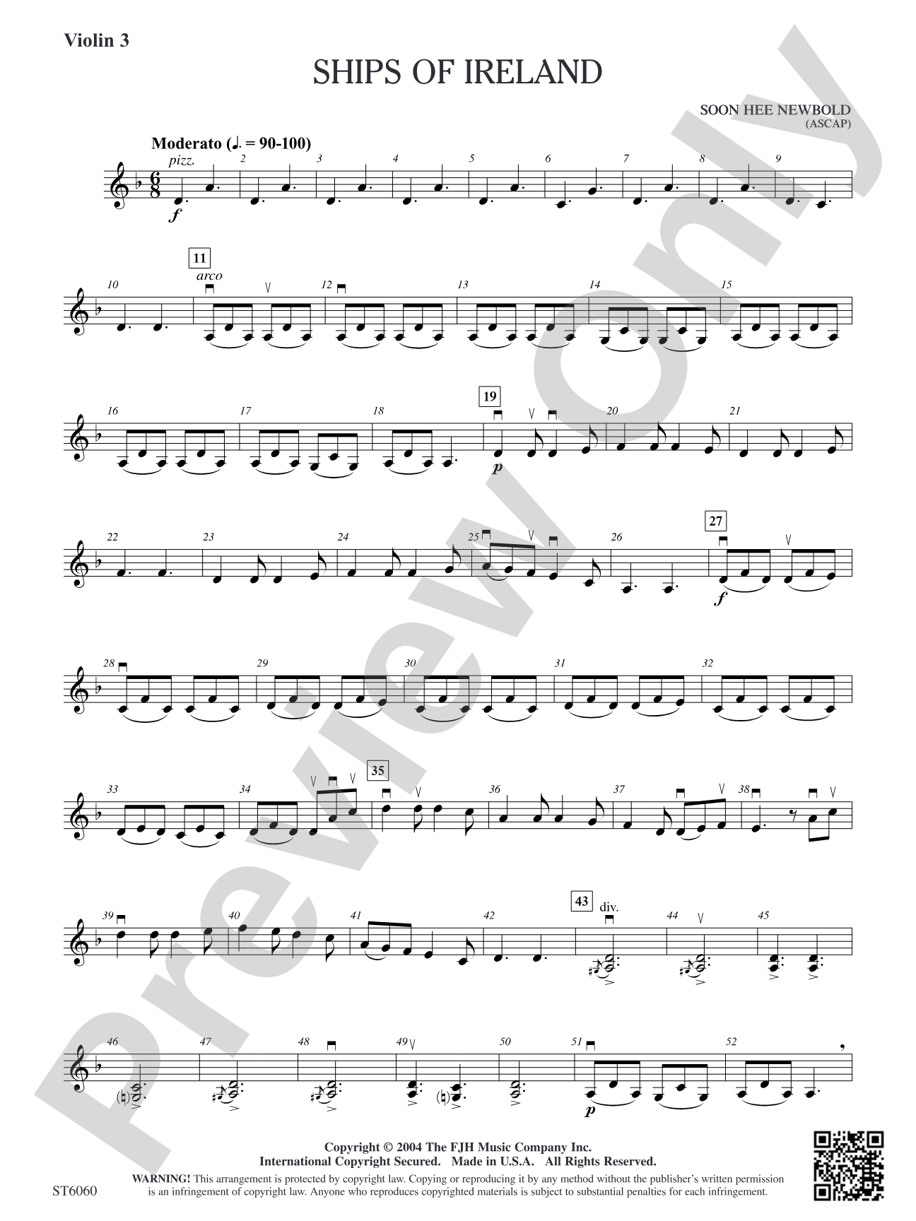 Ships of Ireland: Optional Violin 3 (Viola)