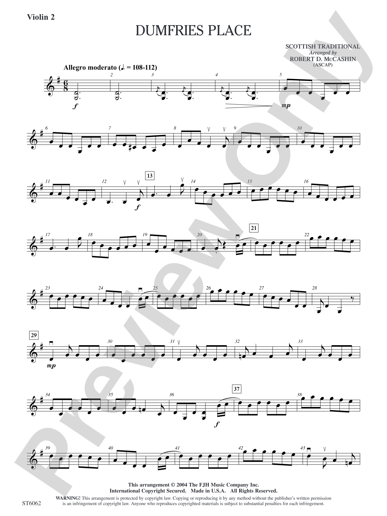Dumfries Place: Violin 2