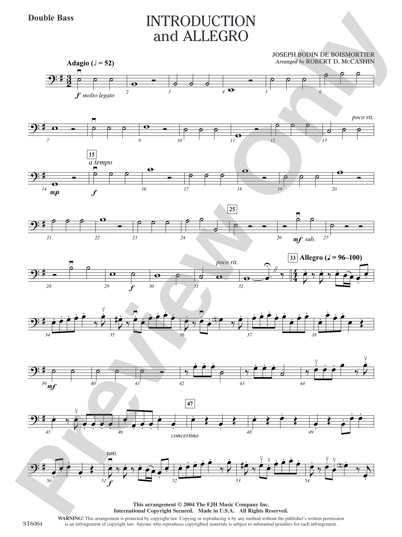 Introduction and Allegro: Double Bass