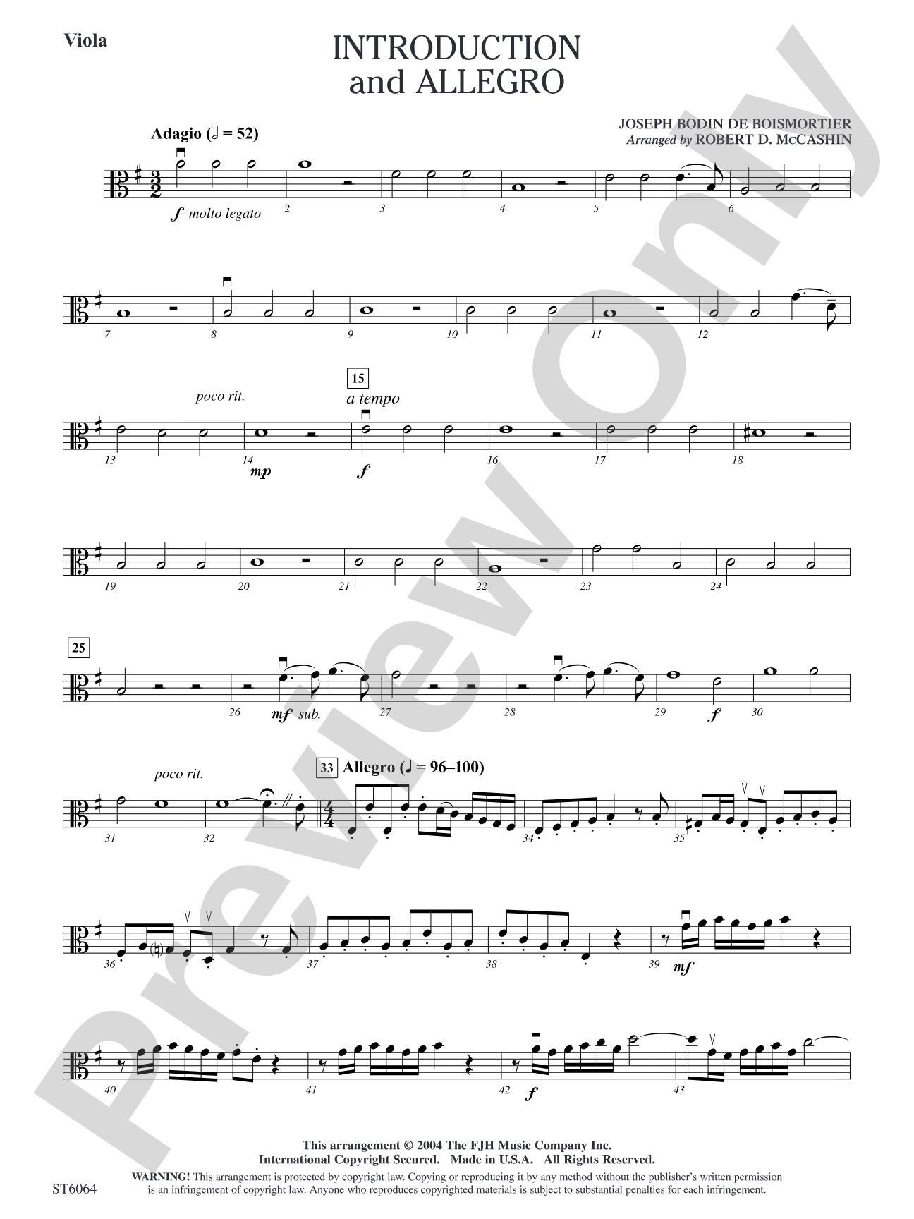Introduction and Allegro: Viola