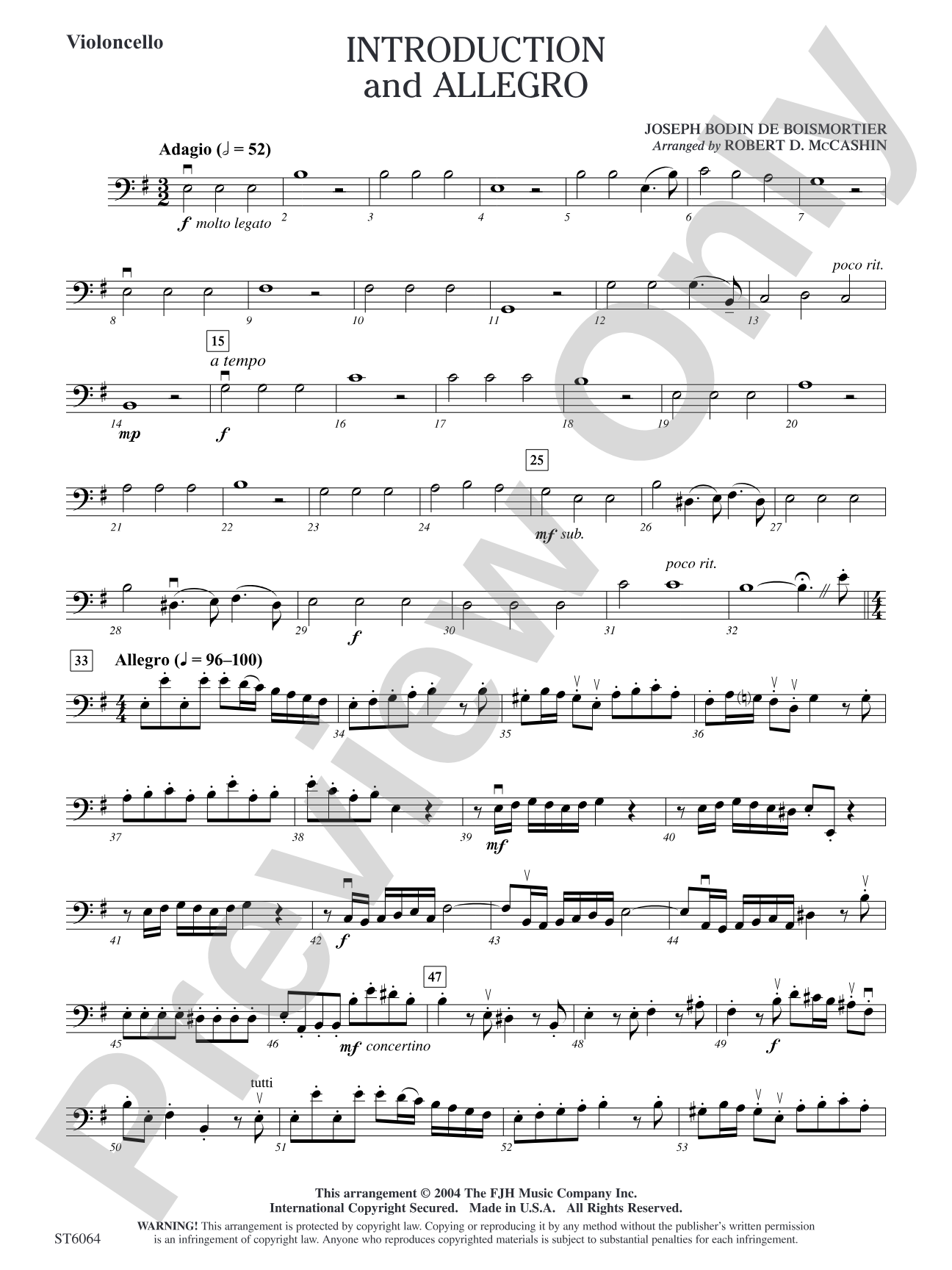 Introduction and Allegro: Violoncello