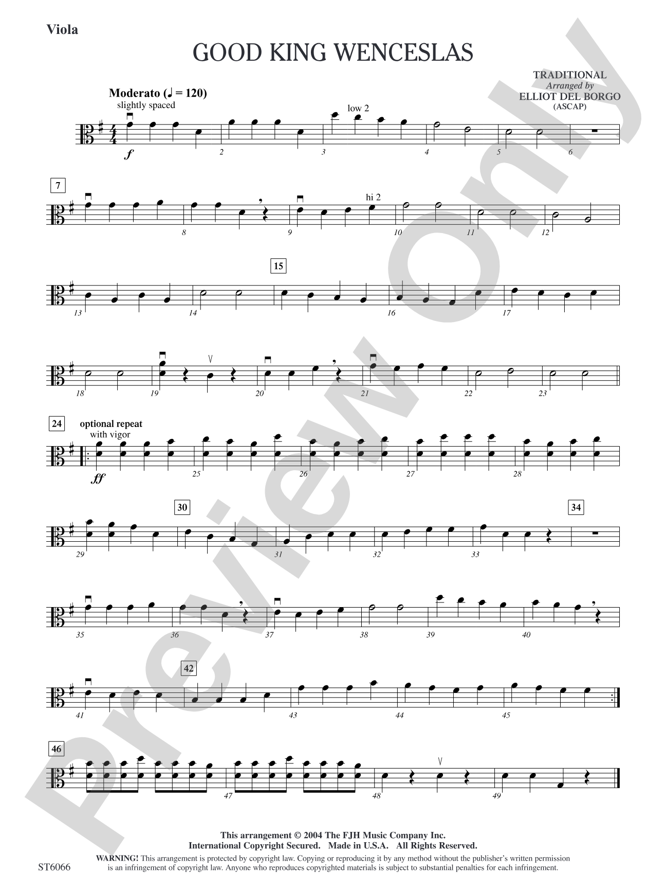 Good King Wenceslas: Viola