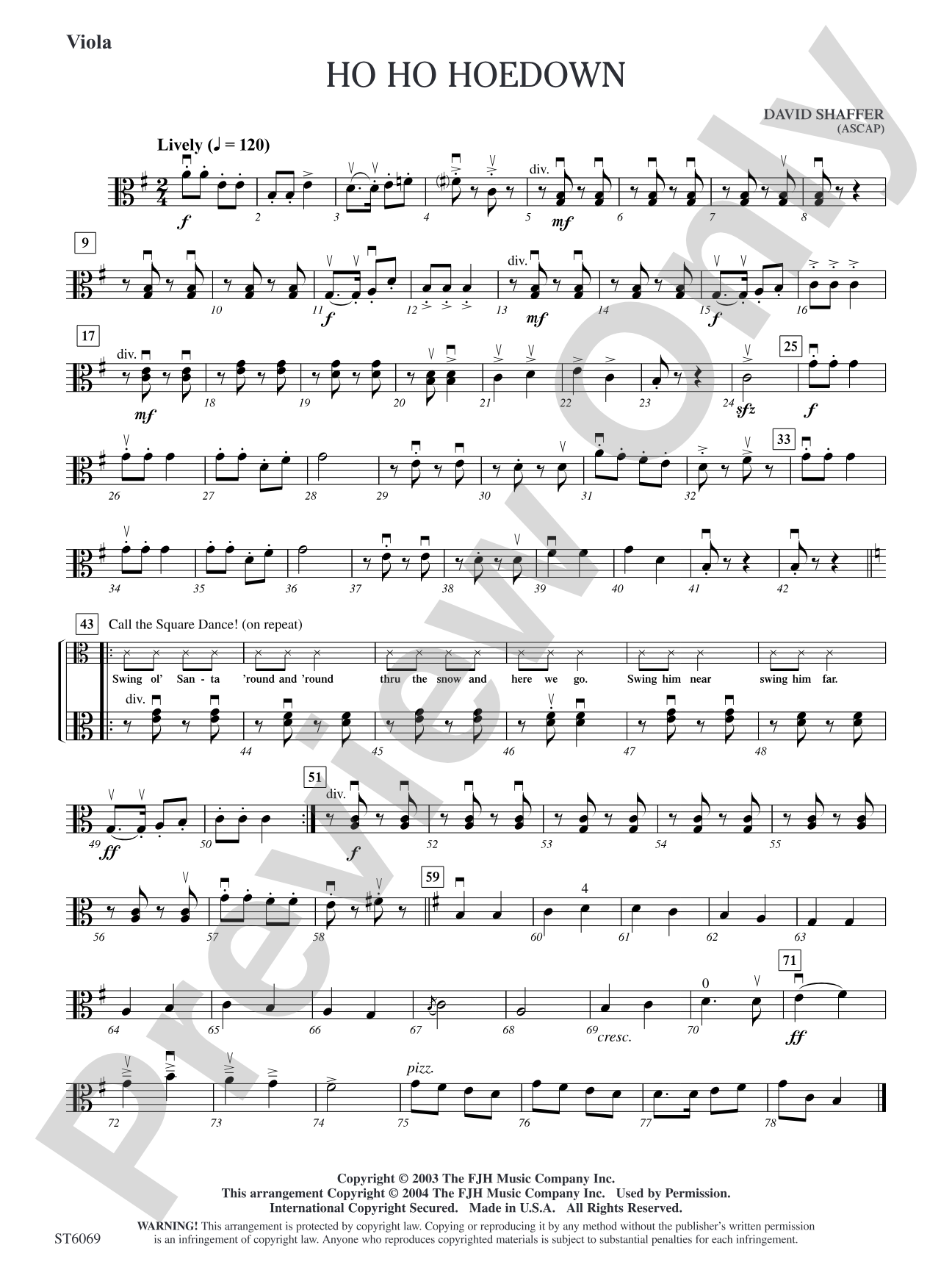 Ho Ho Hoedown: Viola