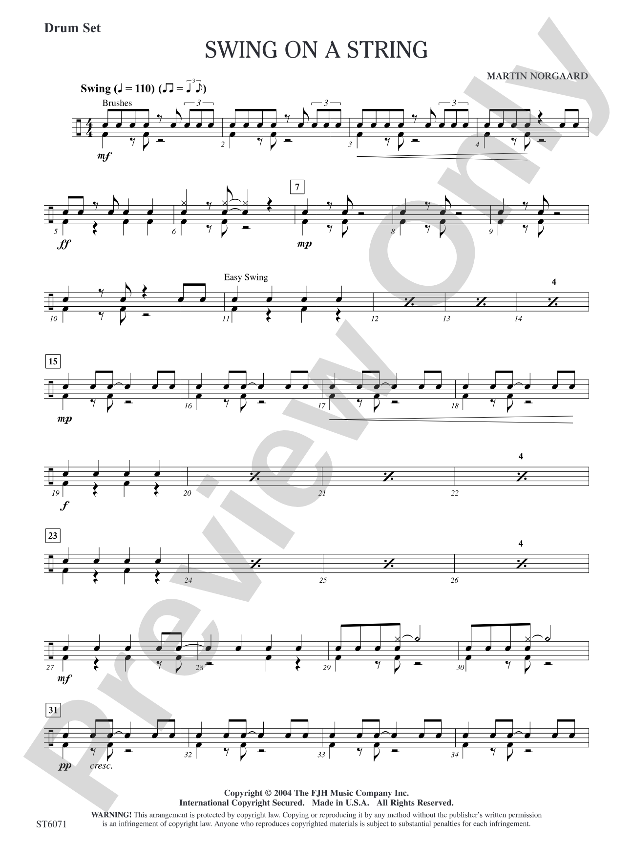 Swing on a String: Optional Drum Set