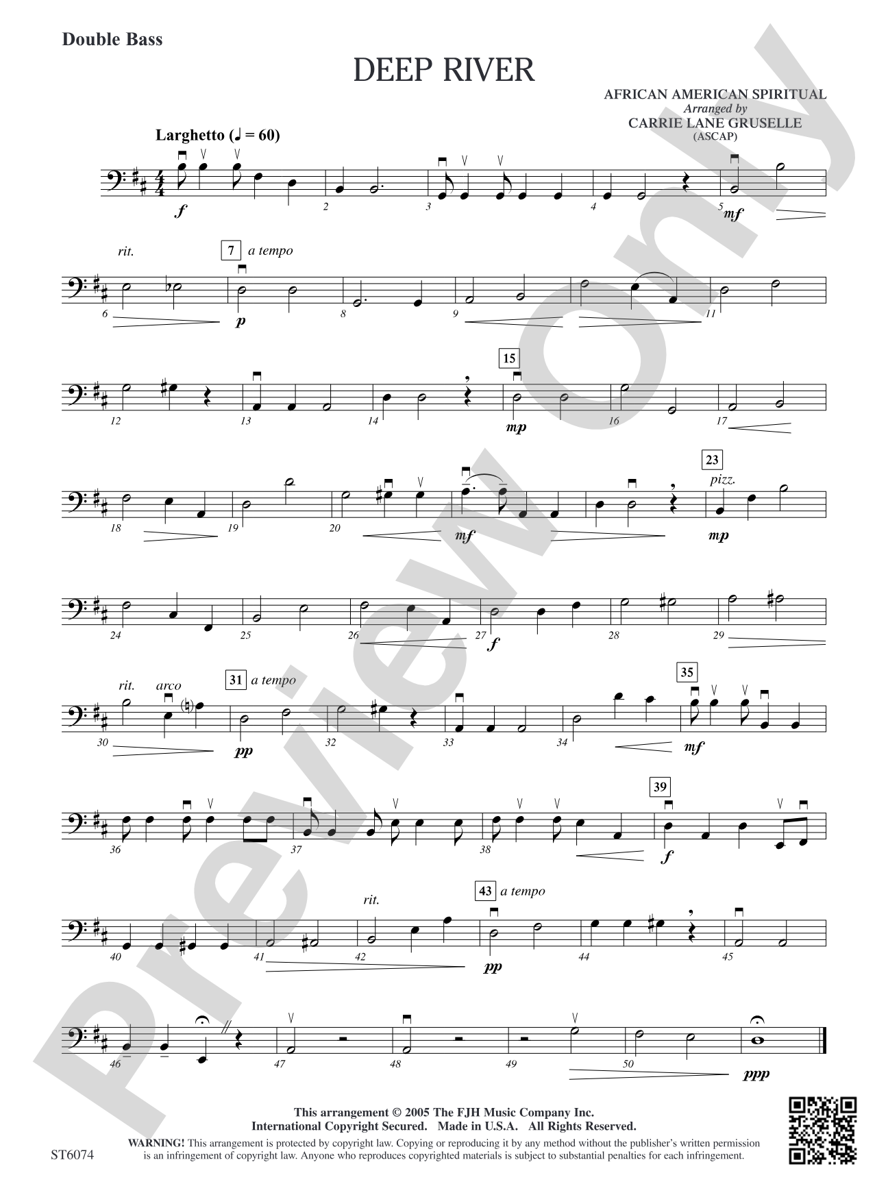Deep River: Double Bass