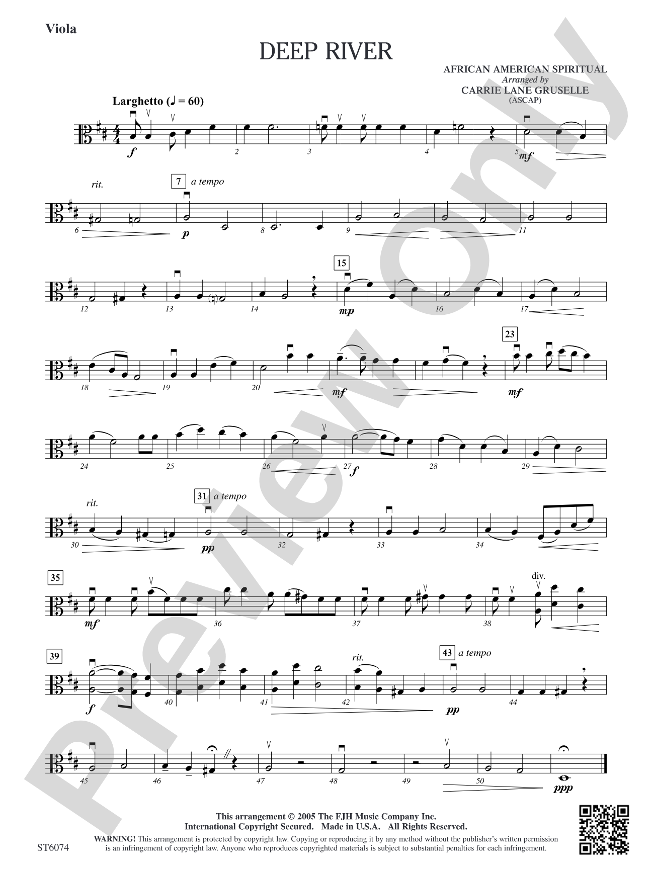 Deep River: Viola