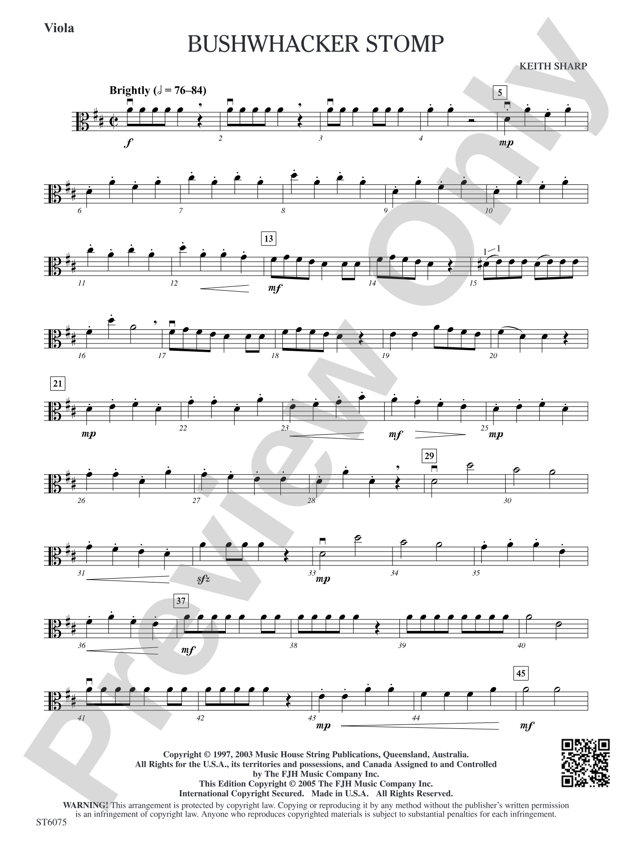 Bushwhacker Stomp: Viola