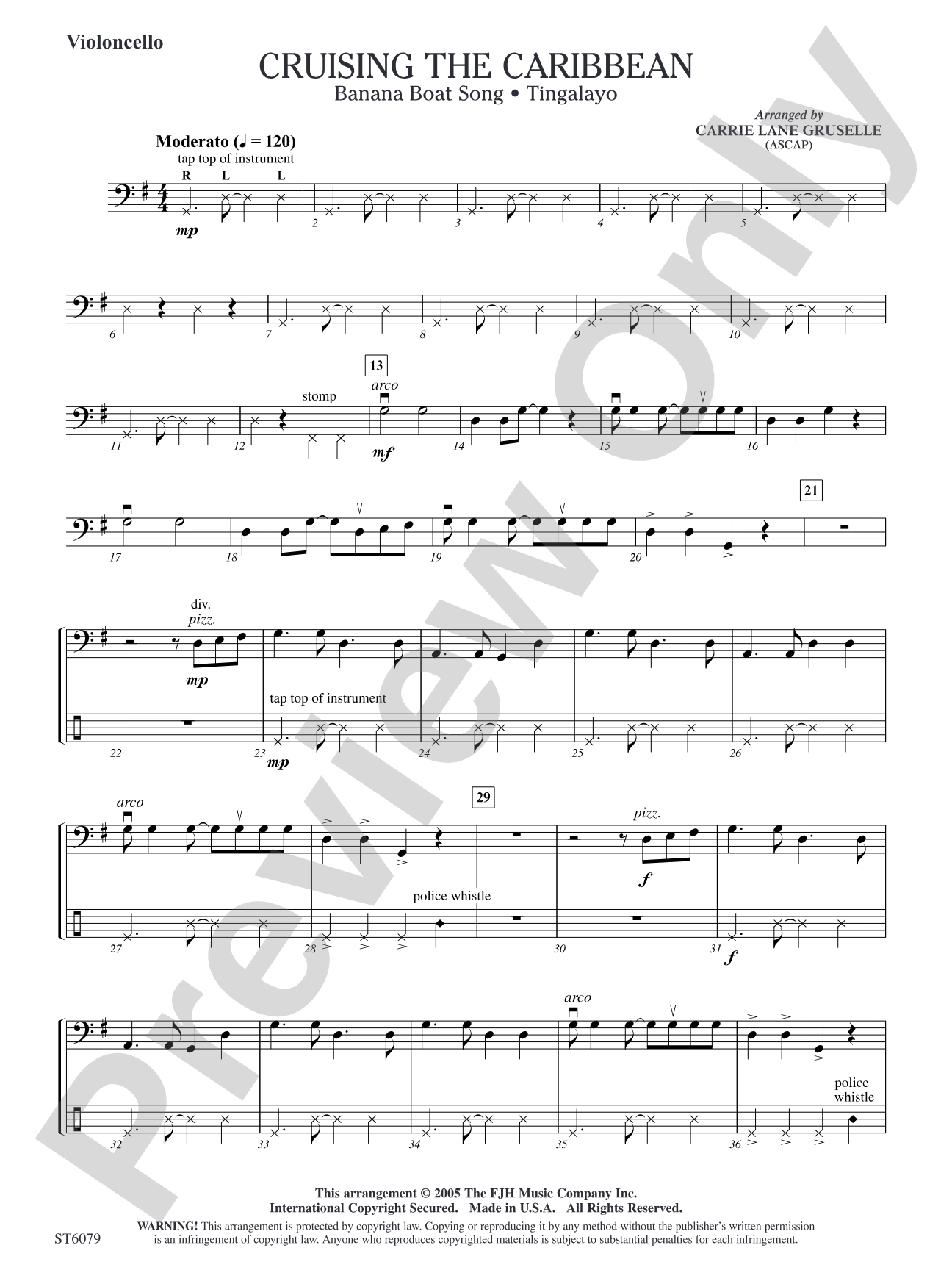 Cruising the Caribbean: Violoncello