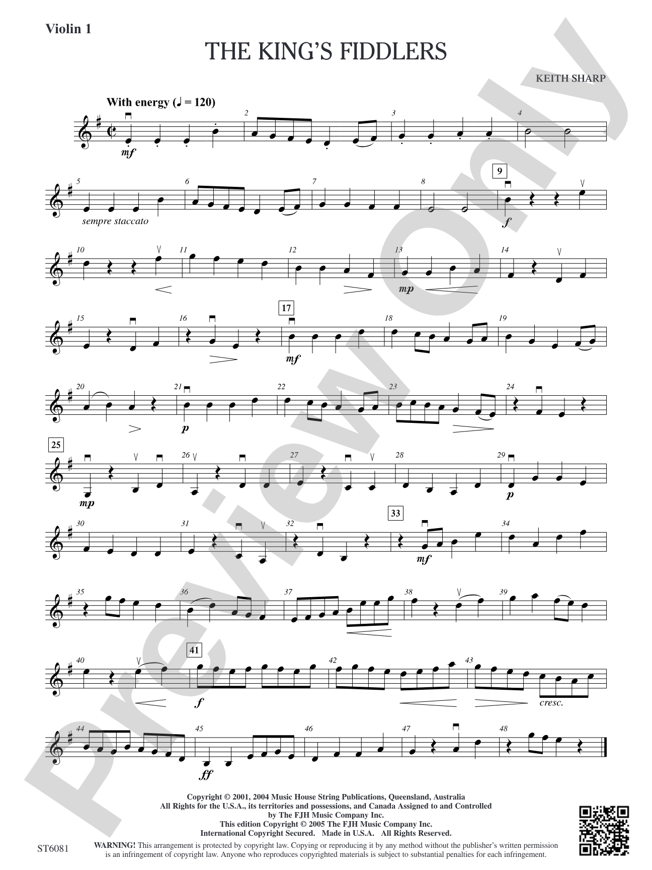 The King's Fiddlers: Violin 1