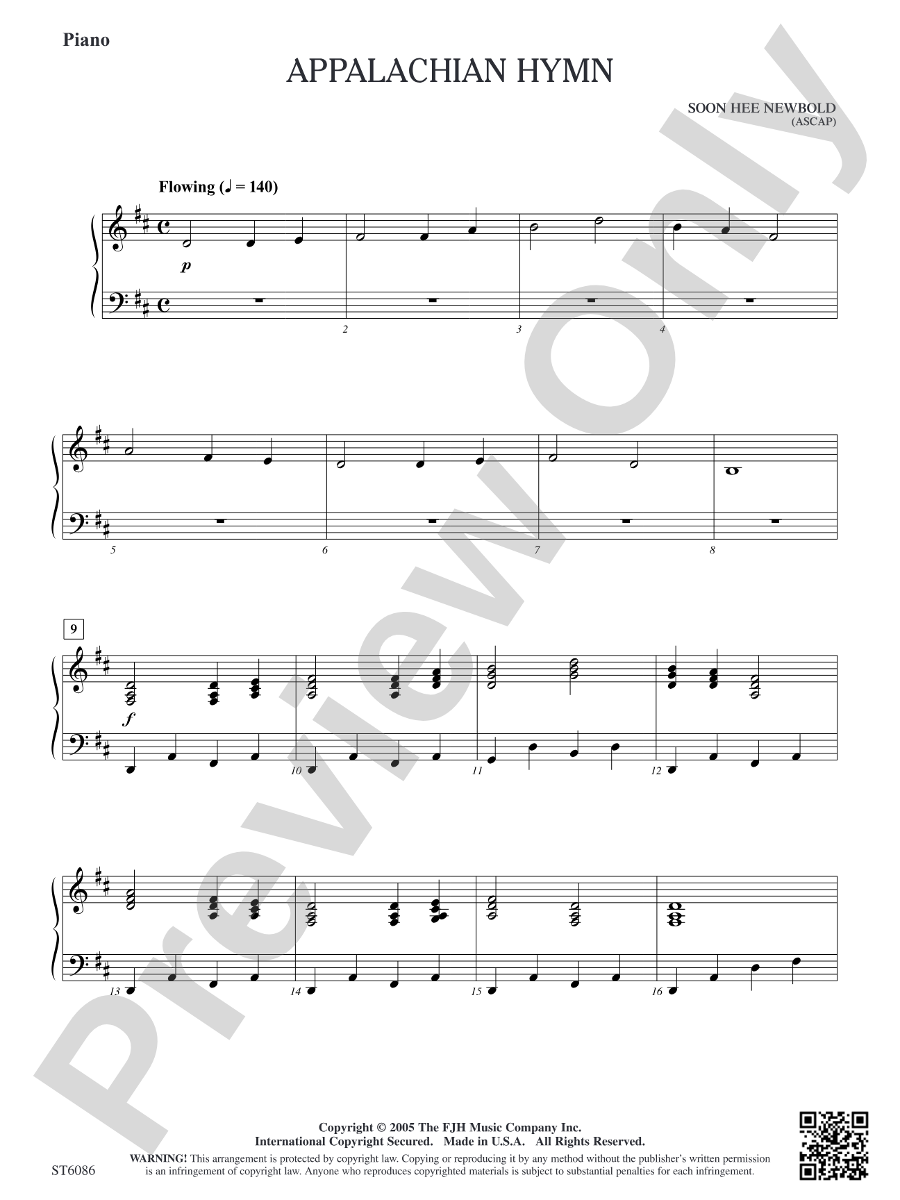 Appalachian Hymn: Piano