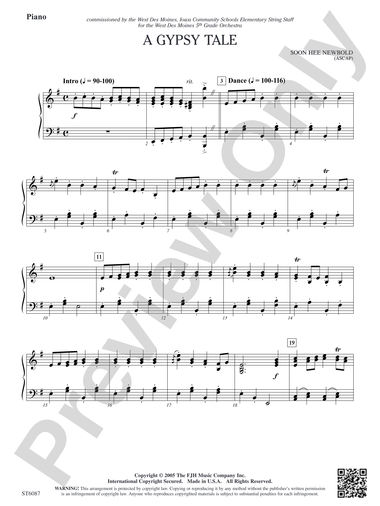 A Gypsy Tale: Piano