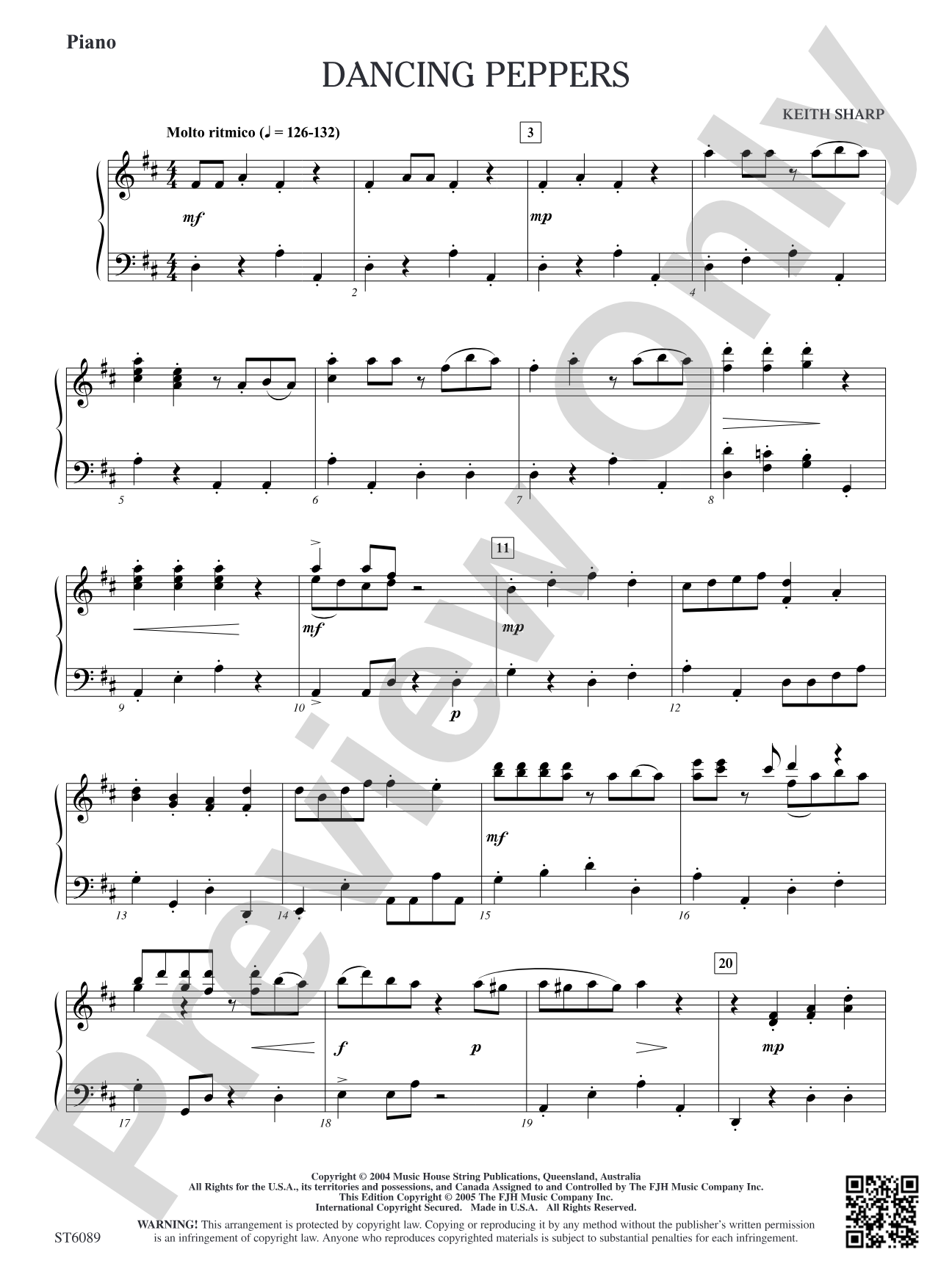 Dancing Peppers: Piano