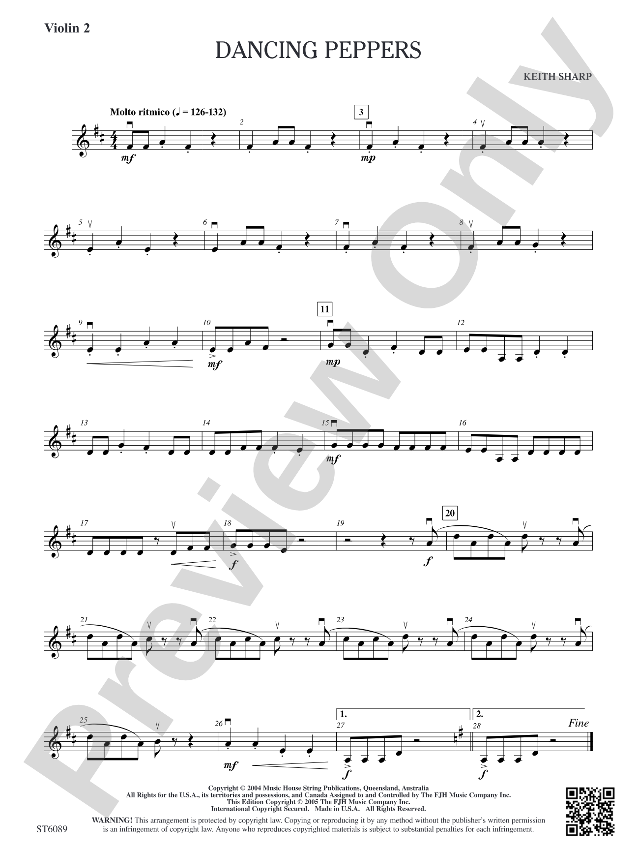 Dancing Peppers: Violin 2 (Viola T.C.)