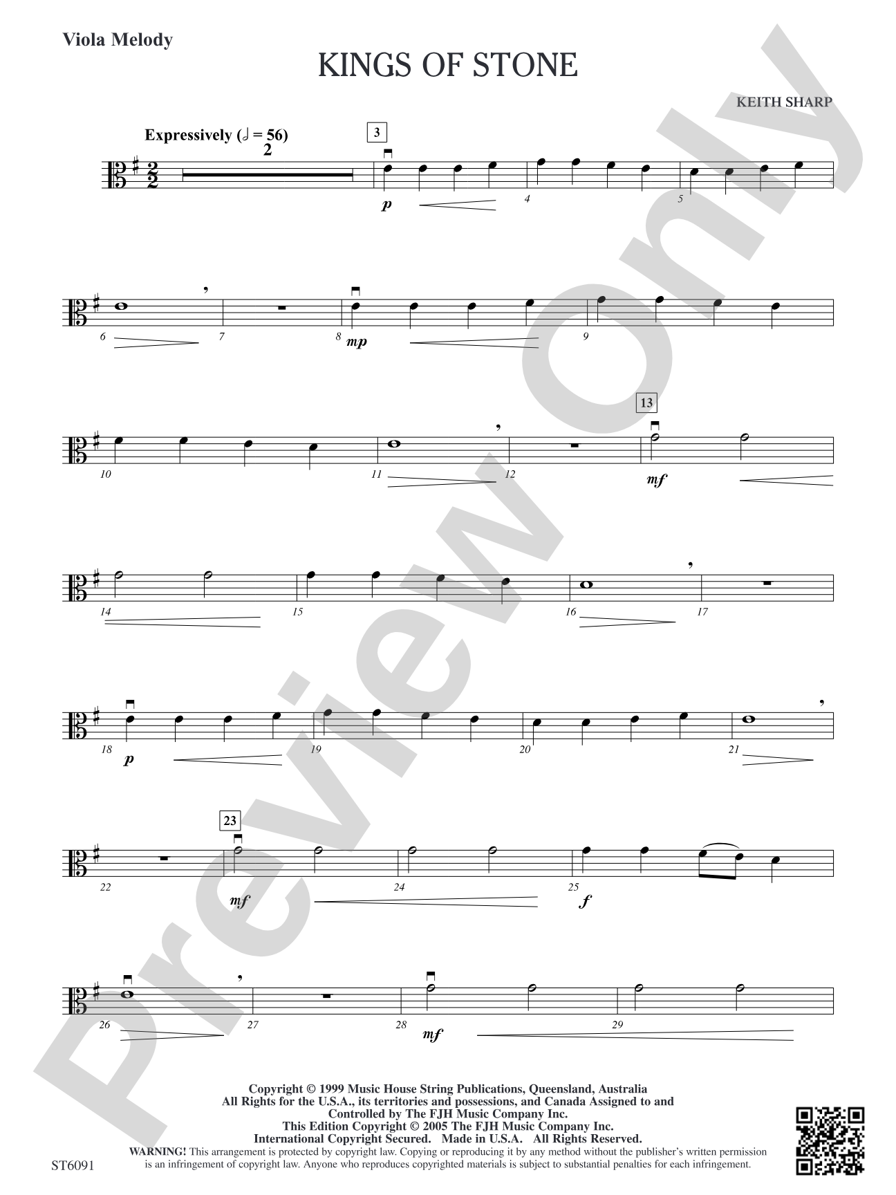 Kings of Stone: Opt. Easy Viola Melody