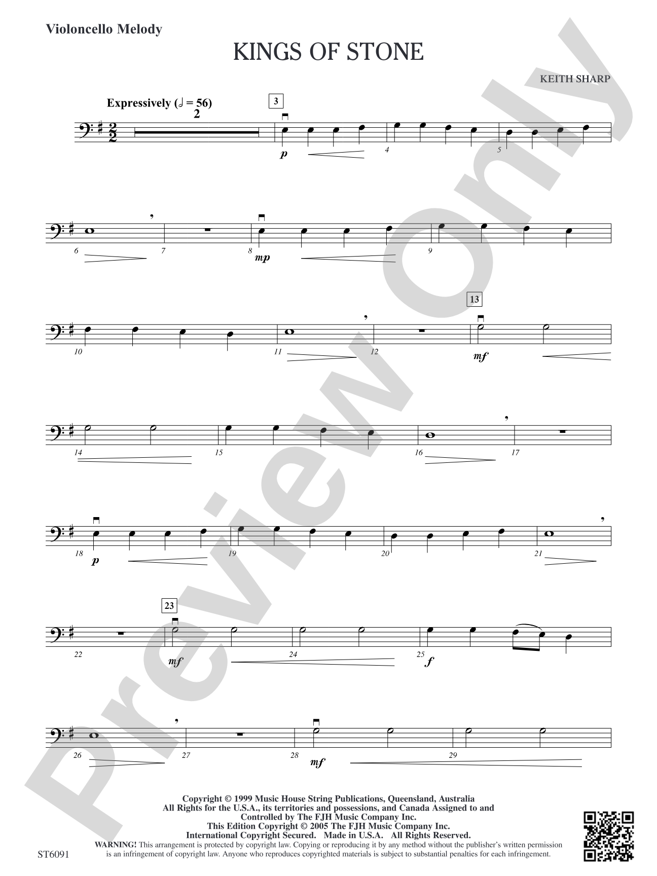 Kings of Stone: Opt. Easy Violoncello Melody