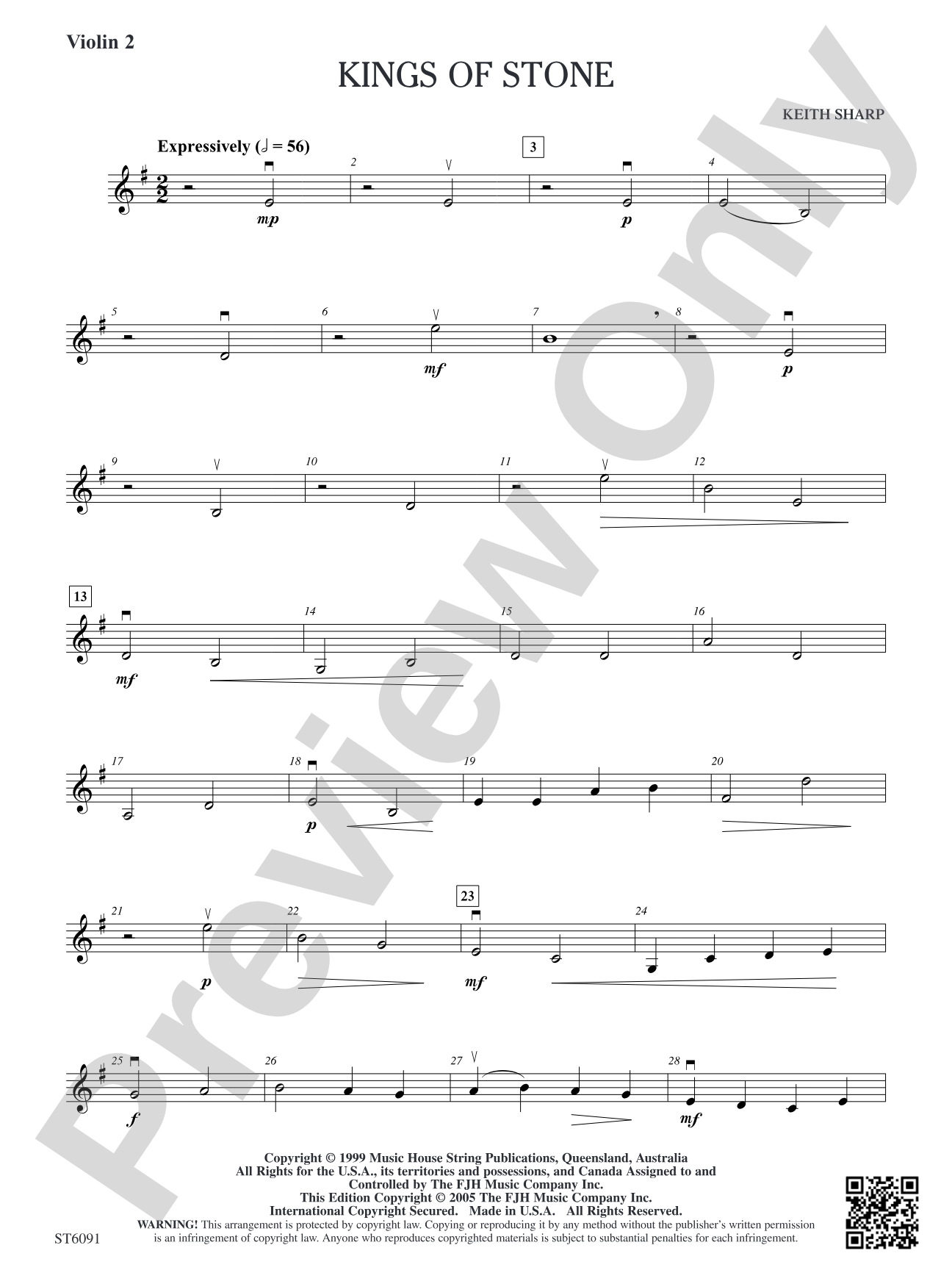 Kings of Stone: Violin 2 (Viola T.C.)