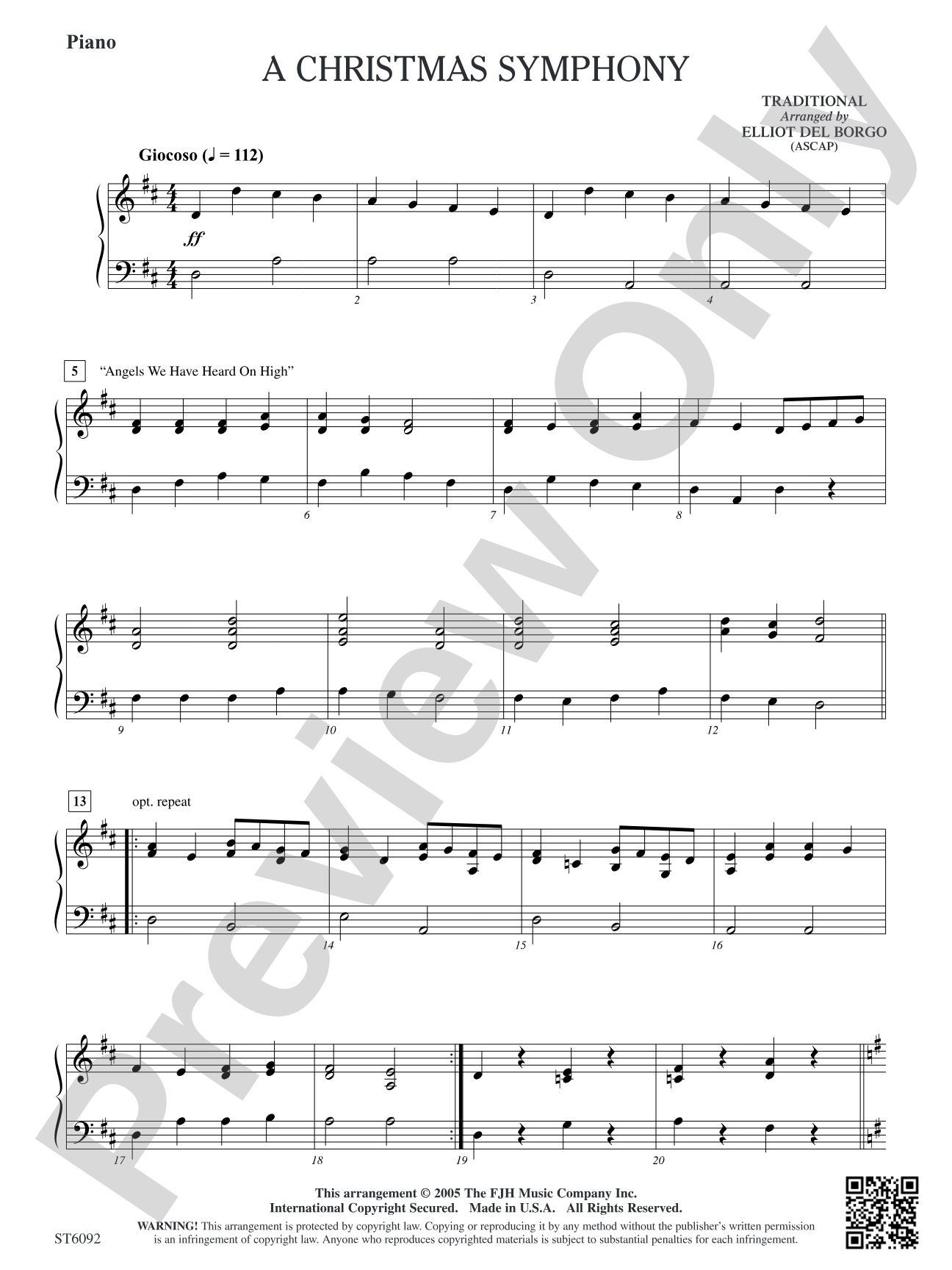 A Christmas Symphony: Piano