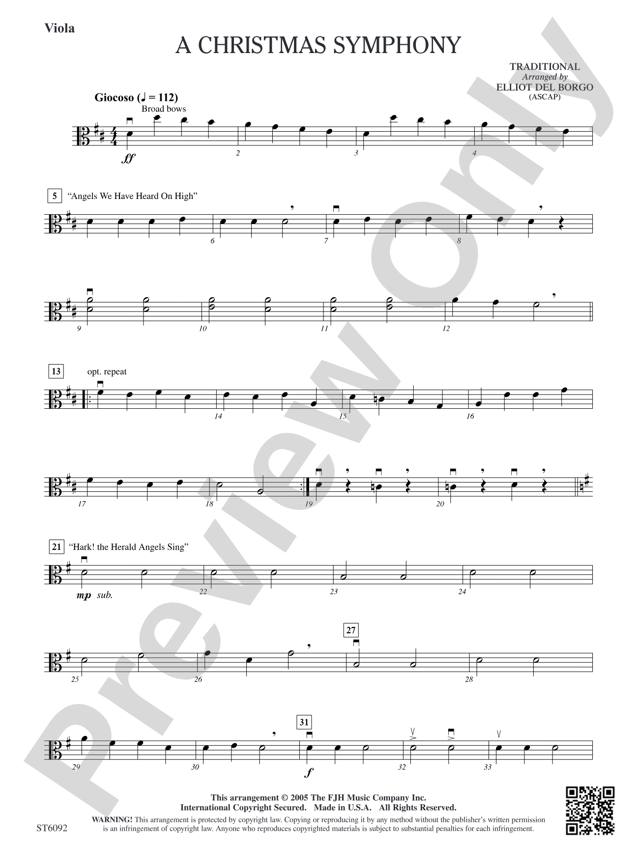 A Christmas Symphony: Viola