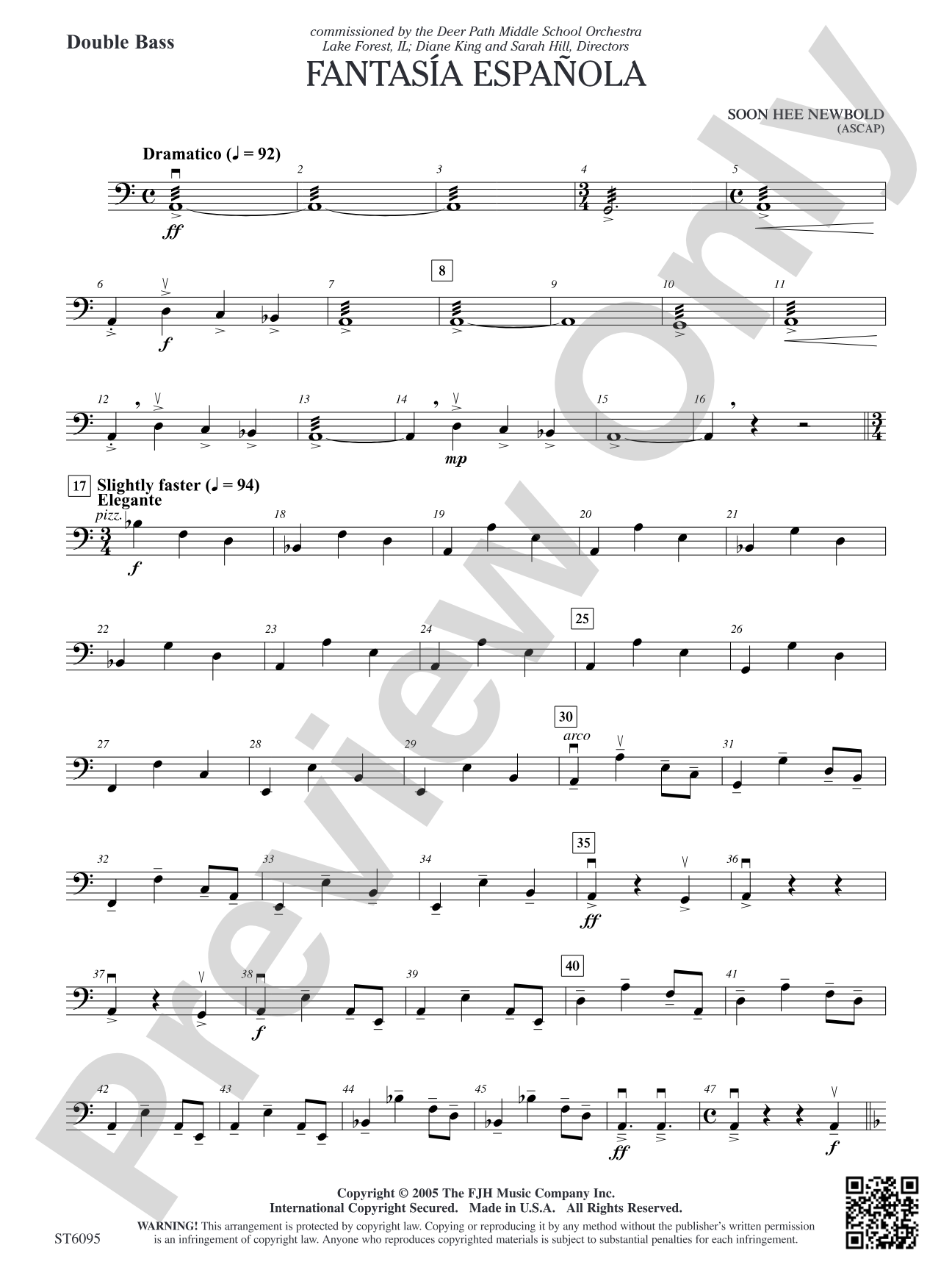 Fantasía española: Double Bass