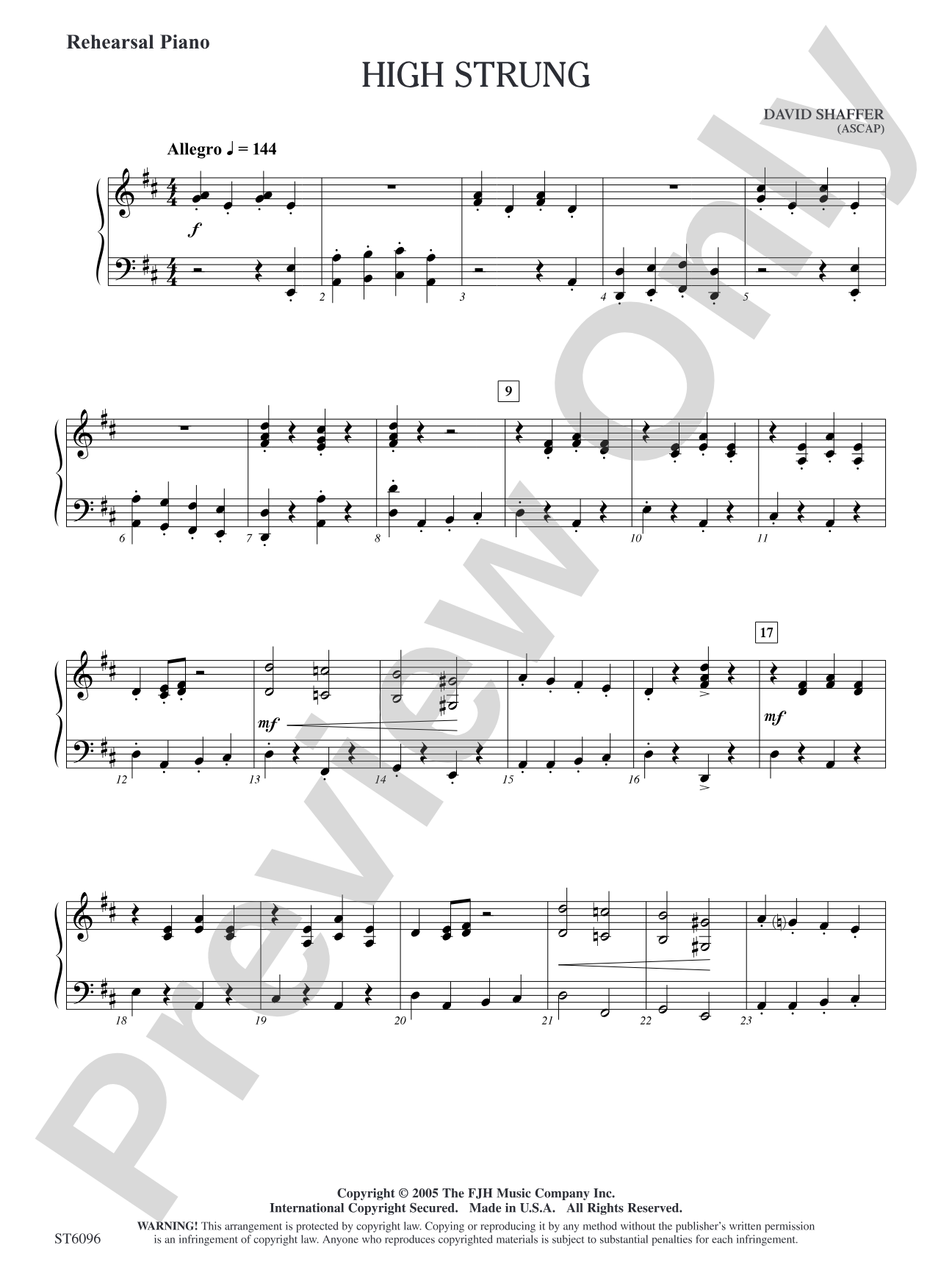 High Strung: Rehearsal Piano