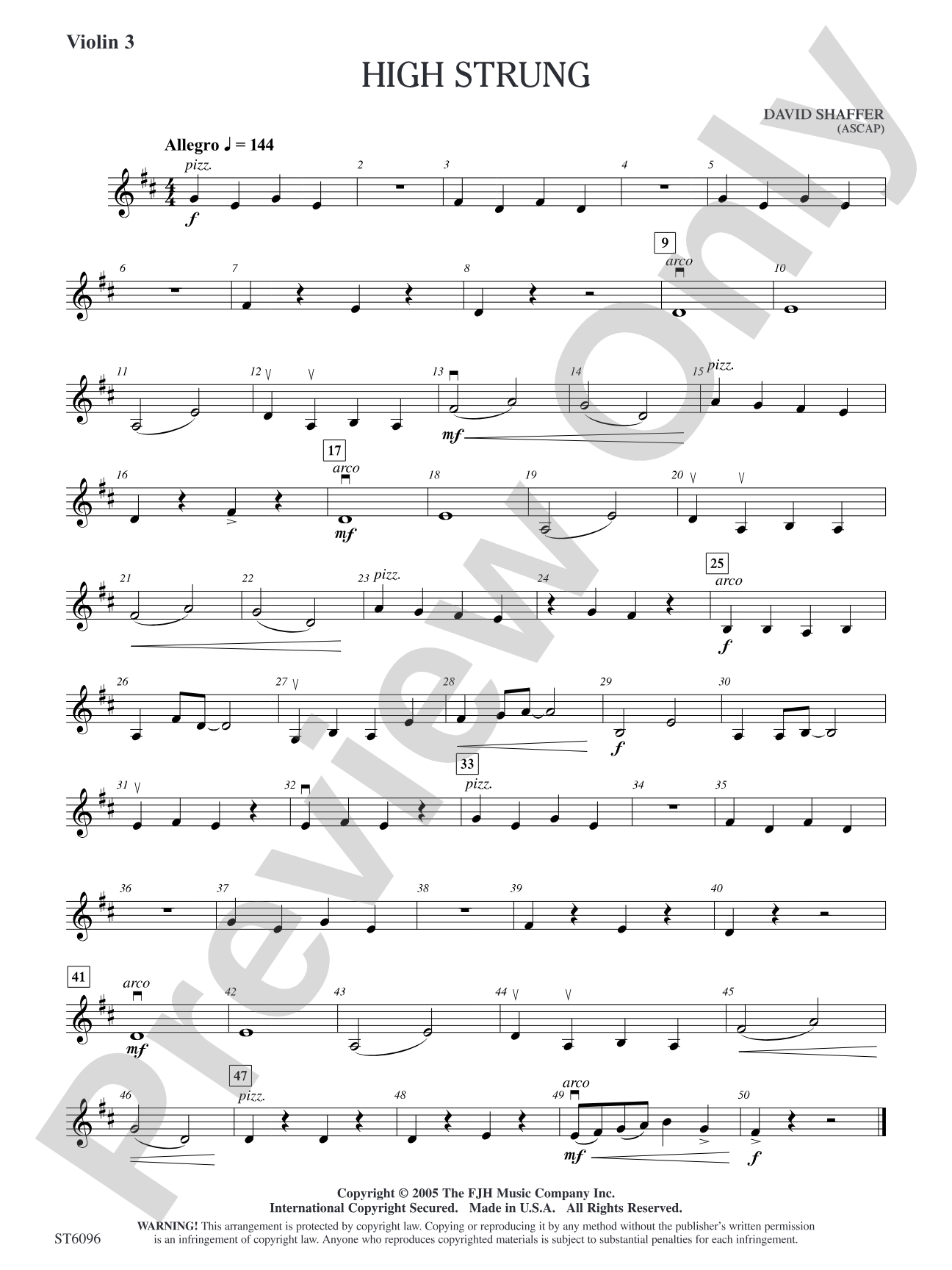 High Strung: Violin 3 (Viola T.C.)
